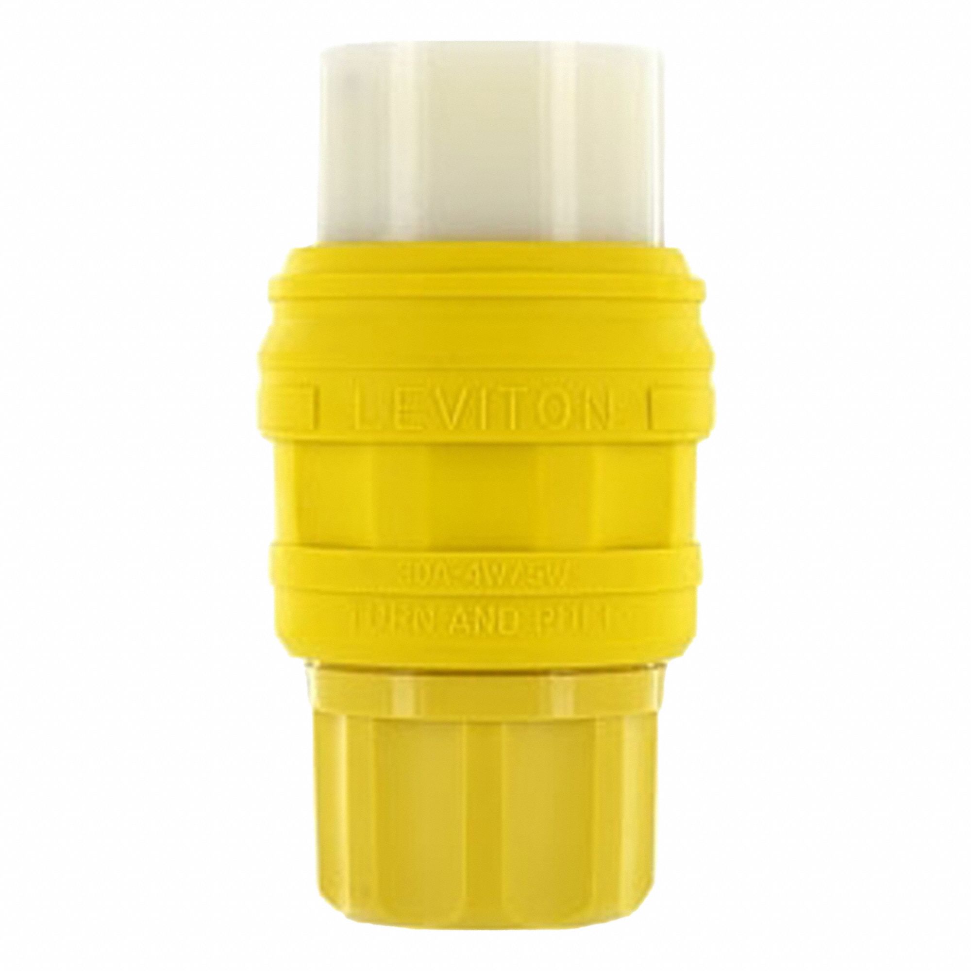 Locking Connector: L21-30R, 30 A, 120/208V AC, 4 Poles, Yellow