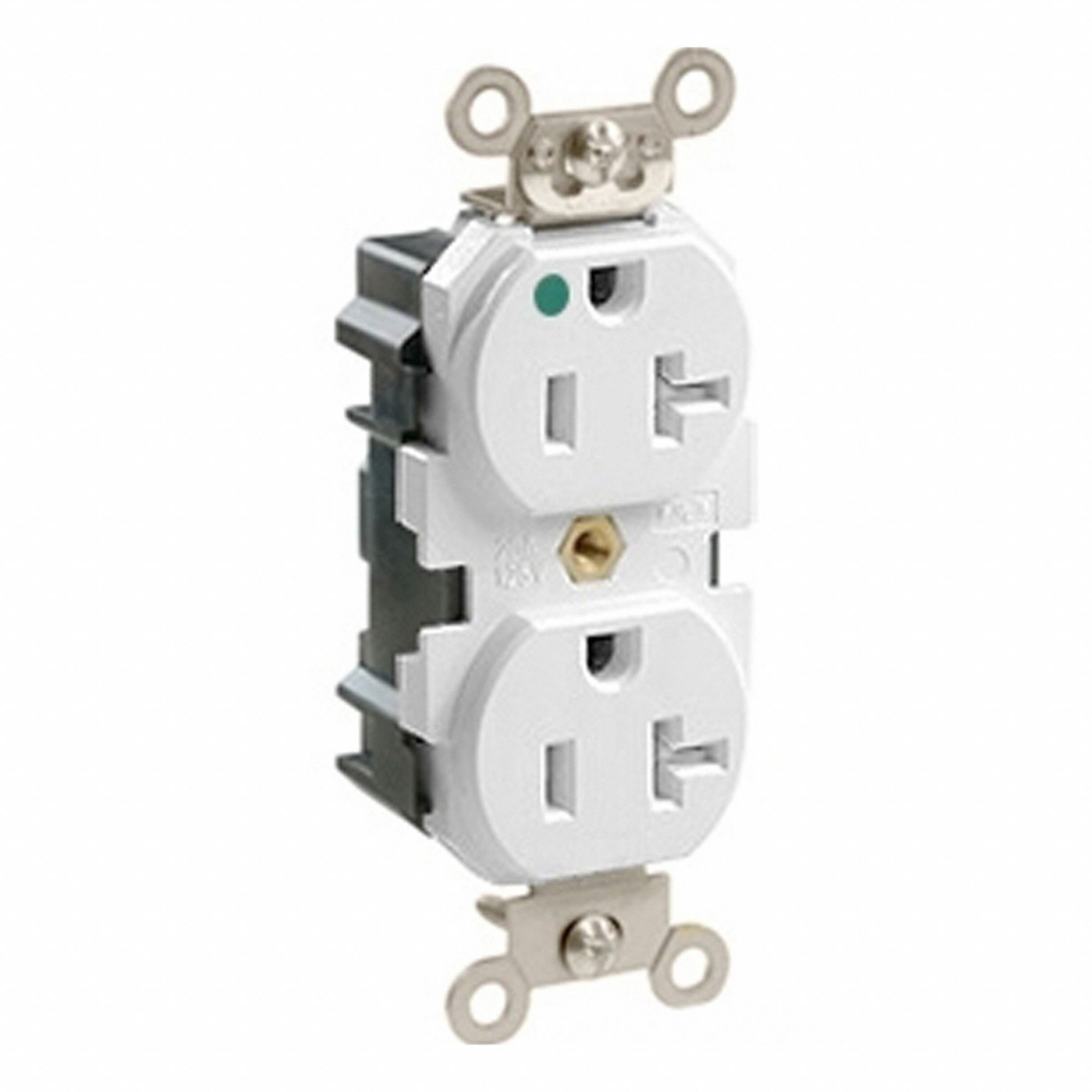 Lev-Lok Dup 20A 125V HG/TR Wht