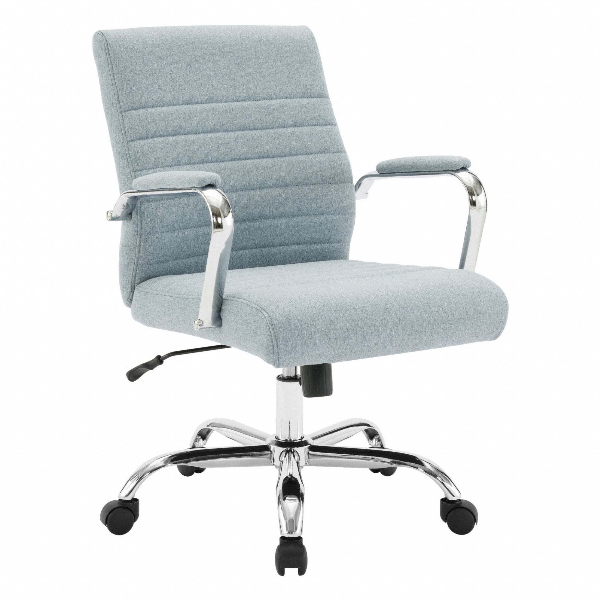 Office Chair: Work Smart, Fabric Material, 18 in Back Ht, 19 3/8 in Seat Wd
