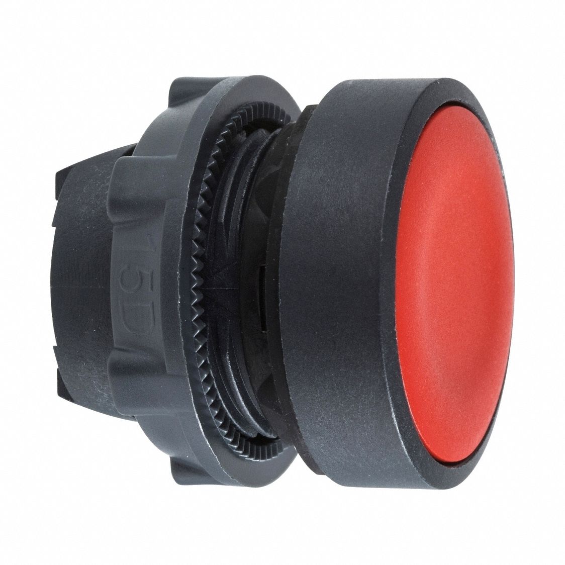 Flush Push Button: Red, 22 mm Mounting Size, Non-Metallic, Maintained