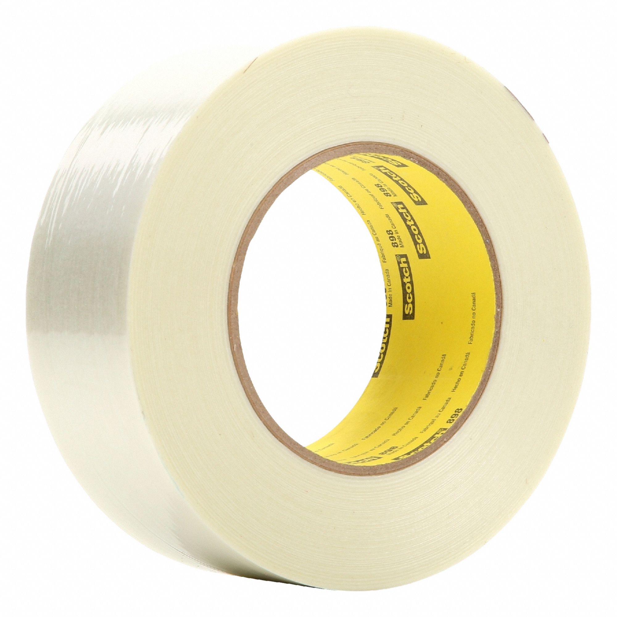 Strapping Tape: 6.6 mil Tape Thick, 2 in x 180 ft, Clear
