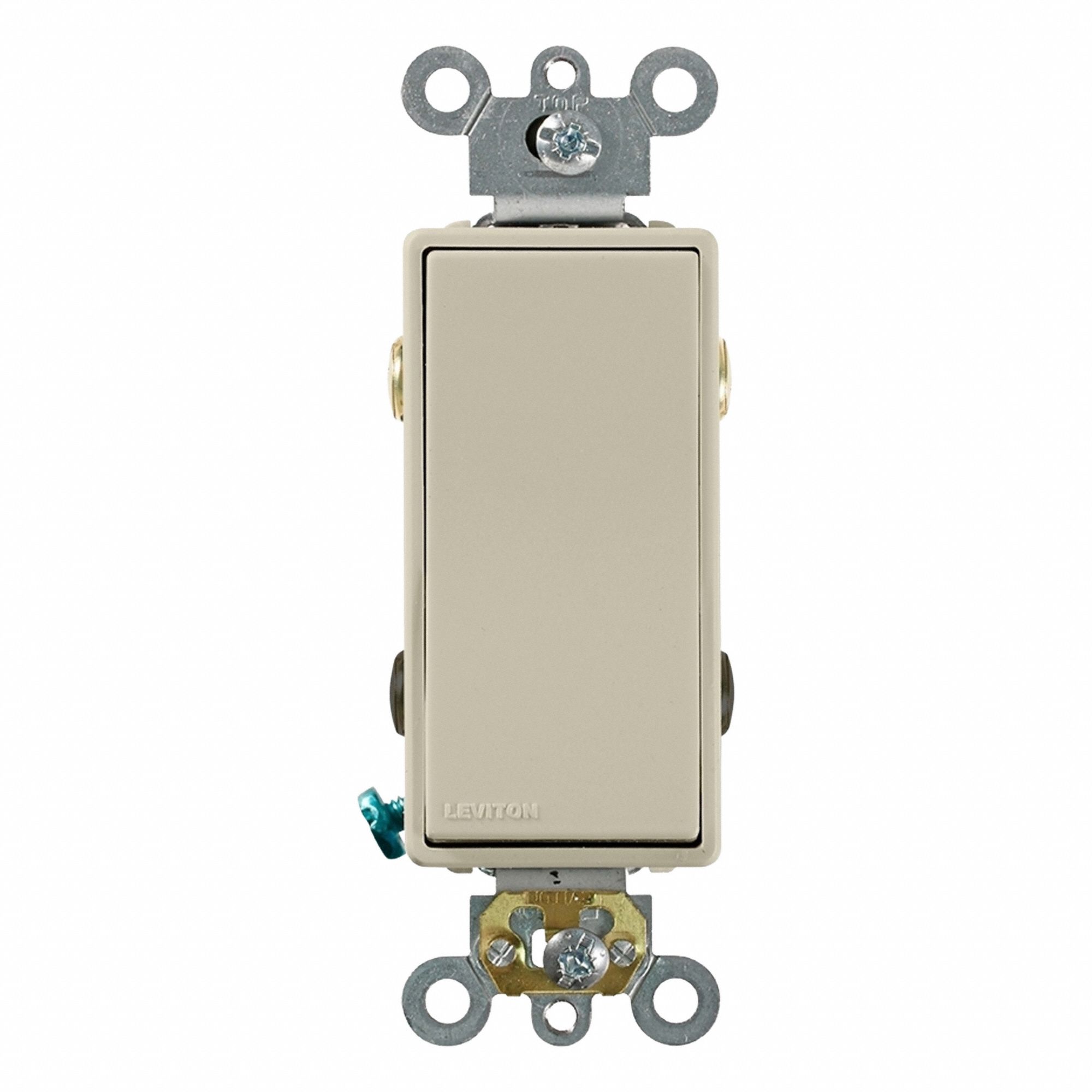 AC Quiet Switch: Rocker Switch, 4-Way, Ivory, 20 A, 120/277V AC, Screw Terminals