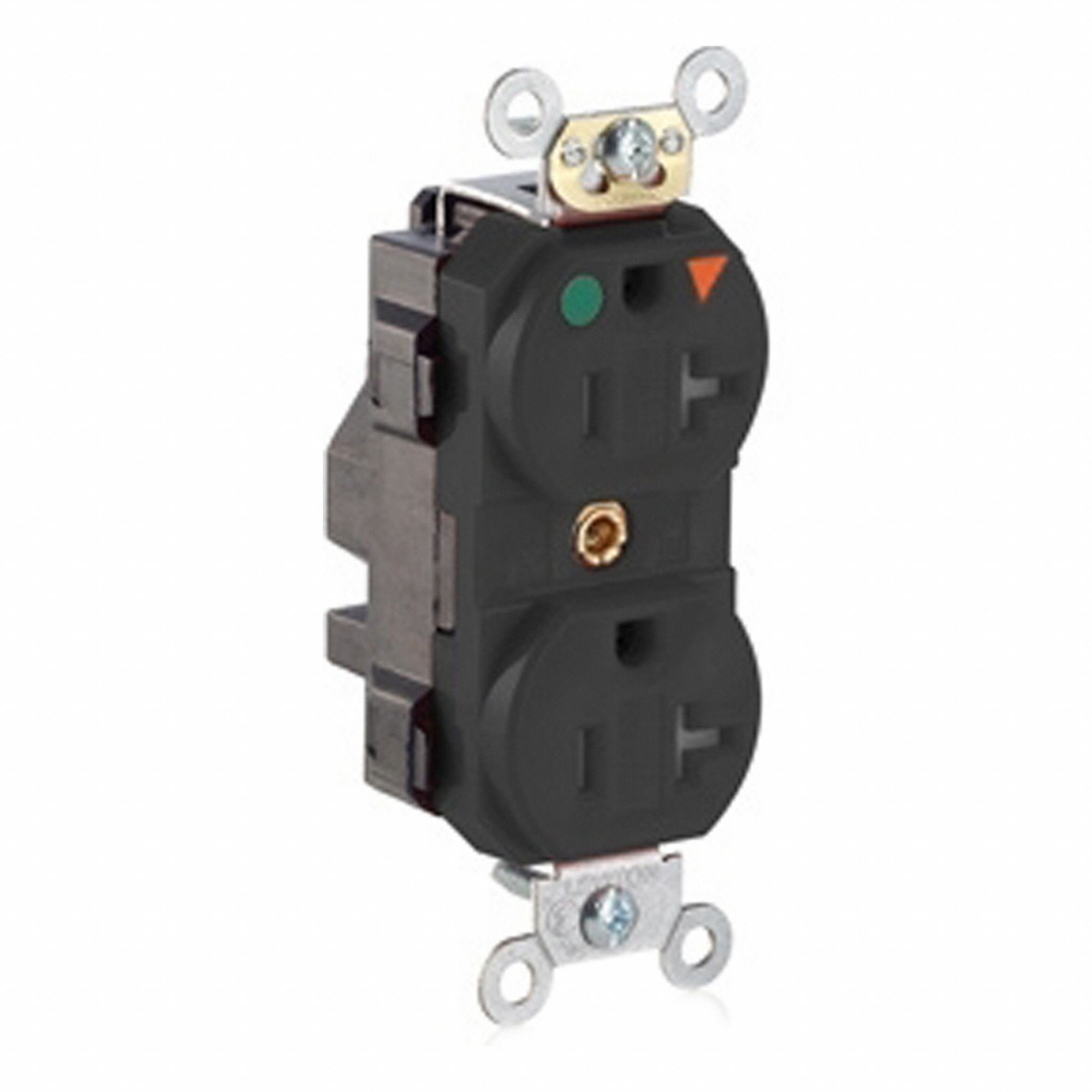 Lev-Lok IG Rec 20A 125V TR/HG Blk