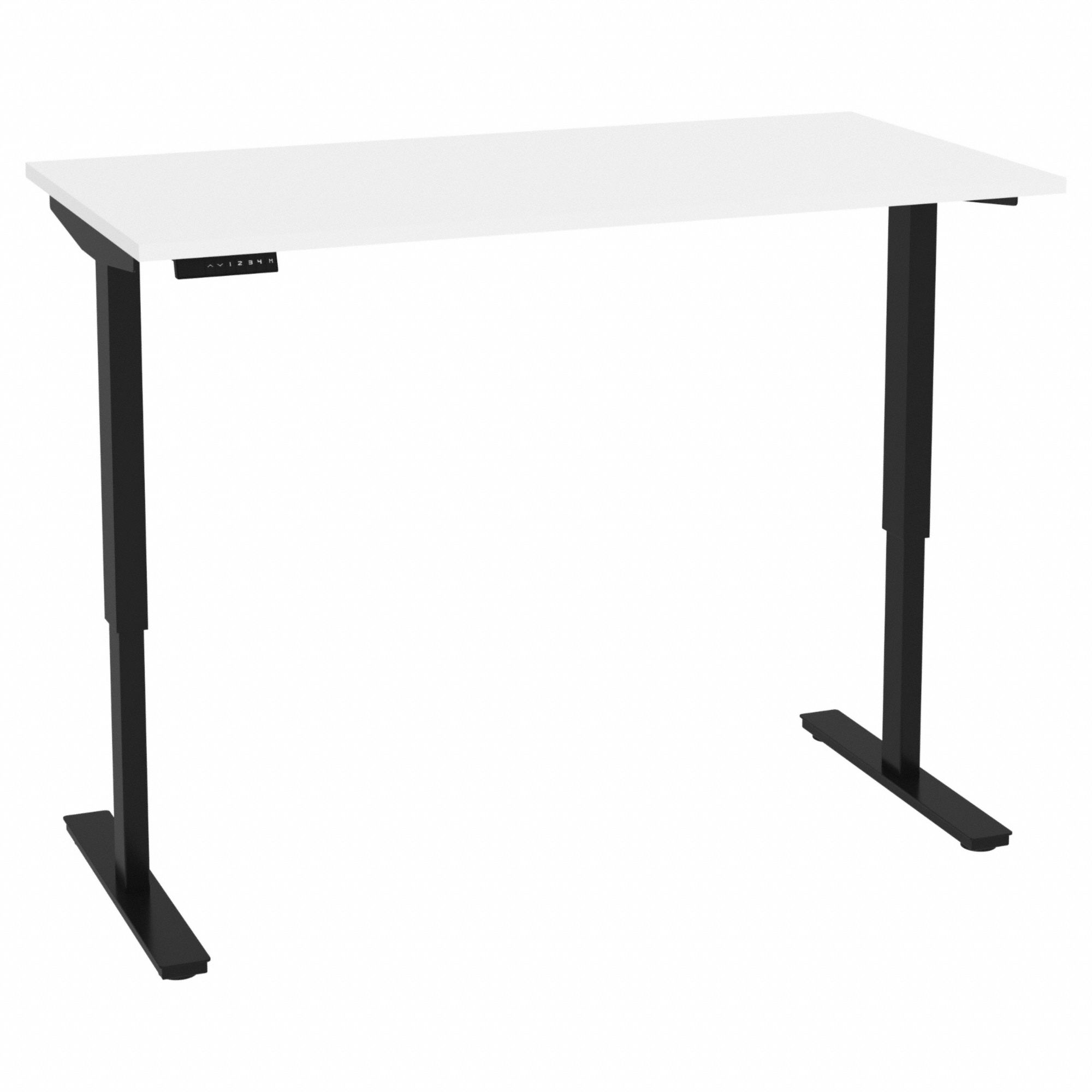 BESTAR, White, Particle Board, Electric Sit-Stand Desk - 44ZH55|65867