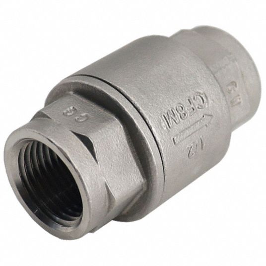 Stainless steel CF8M spring check valve 382 3-piece body SW