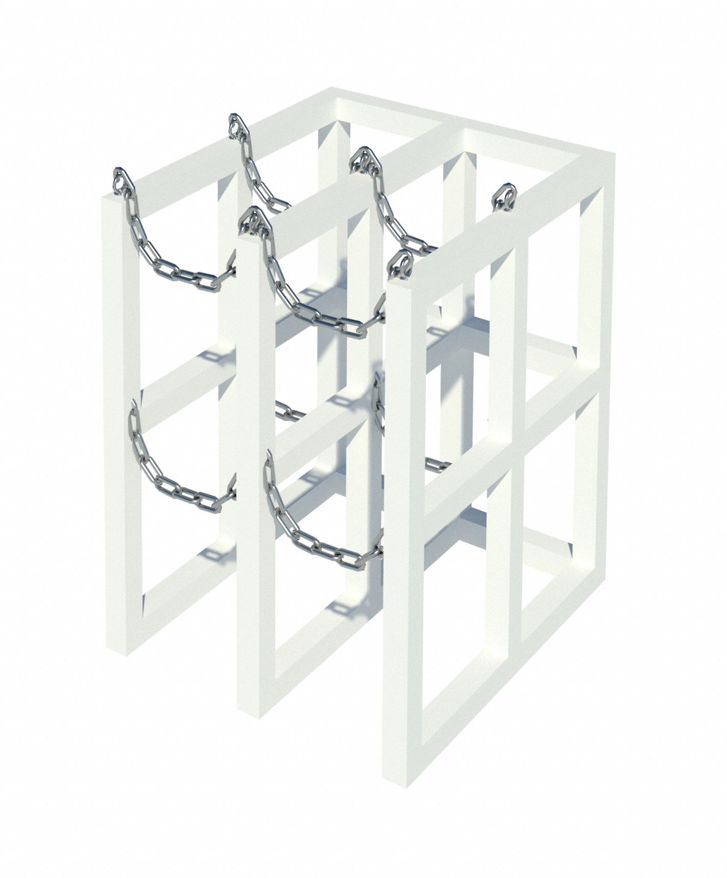 INSTOCK, Vertical, 30 in x 32 in x 30 in, Gas Cylinder Rack - 55PC68 ...