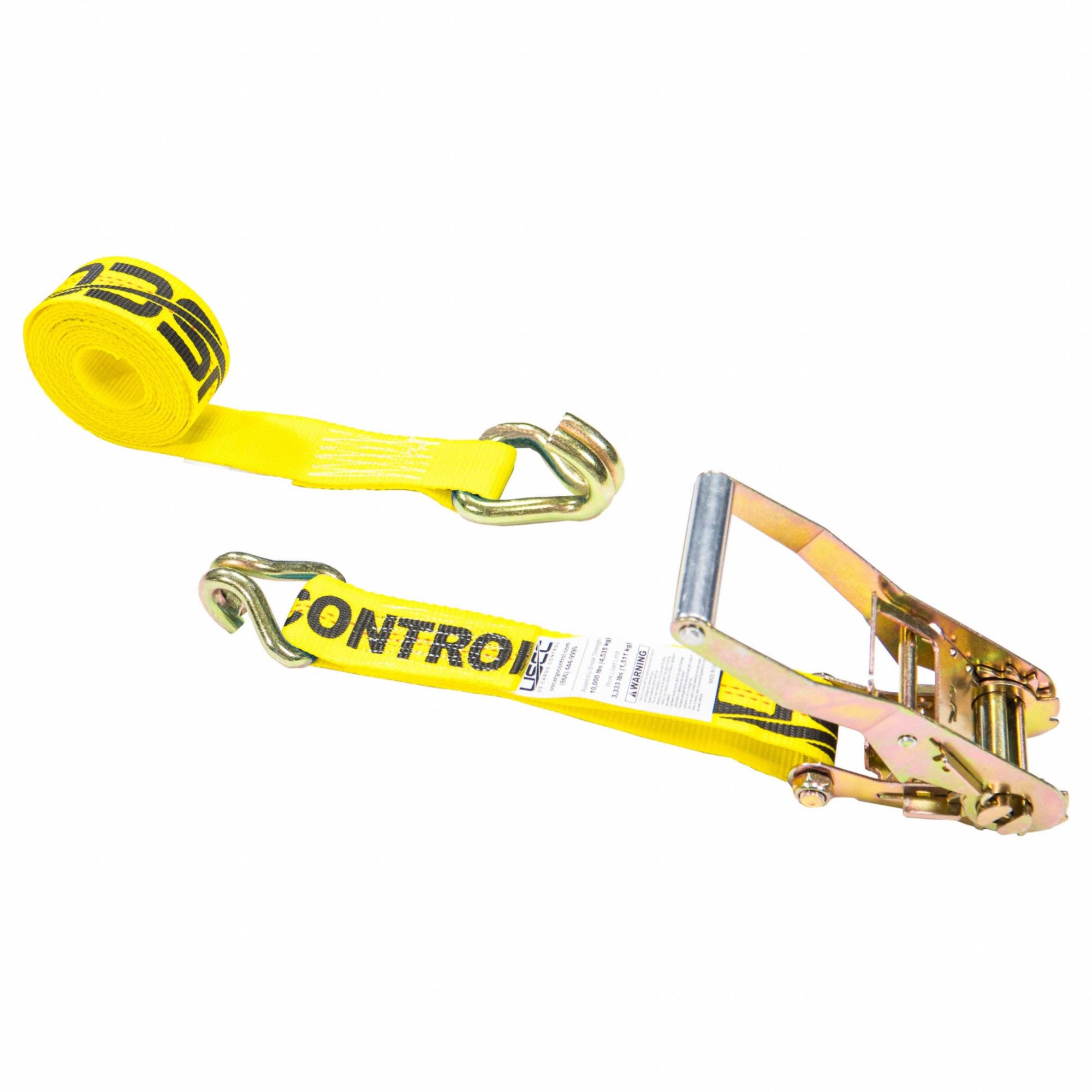 Tie Down Strap, Wire-Hook, Yellow