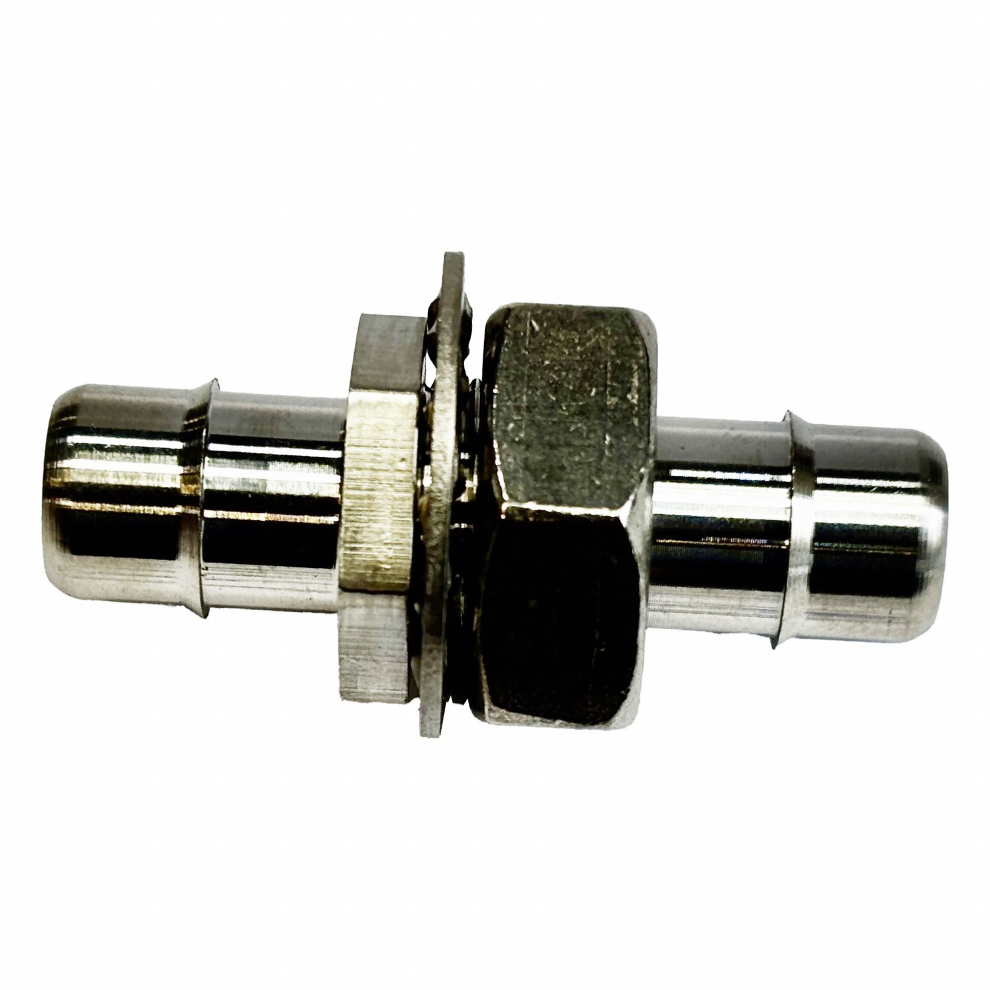 Mini Barb Fitting: Stainless Steel, Rubber, 2, 500 psi Max Op Pressure