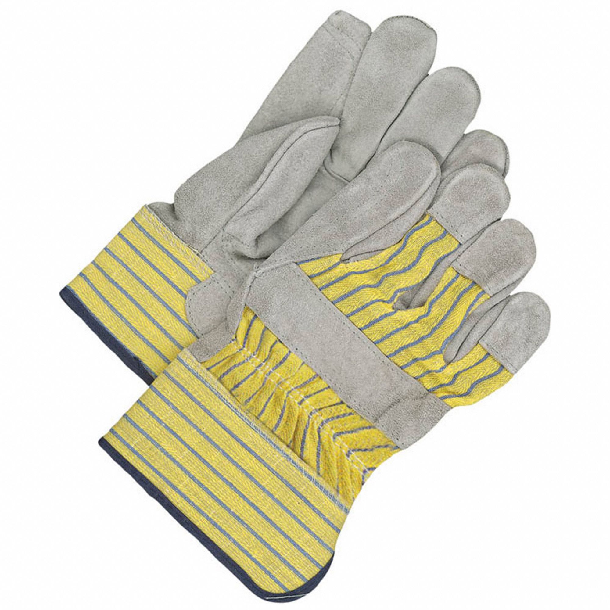 GANT TRAVAIL, DBL PAUME, MANCHETTE 2-1/2PO, TLE UNIQUE, CUIR VACHETTE PREMIÈRE QUALITÉ, GRIS, PAIRE