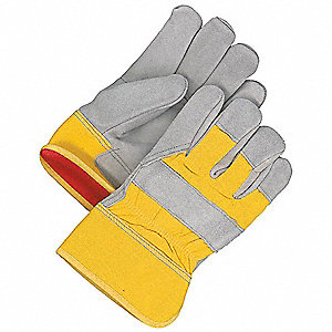 FITTER GLOVES, WING THUMB/GUNN CUT, LARGE/9/10 1/2 IN, LEATHER/COWHIDE/THINSULATE/FLEECE