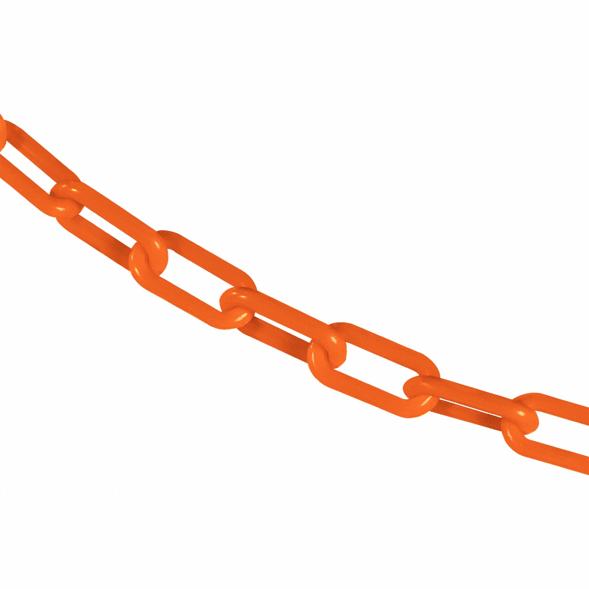 1-1/2IN PLASTIC CHAIN ORANGE 50FT