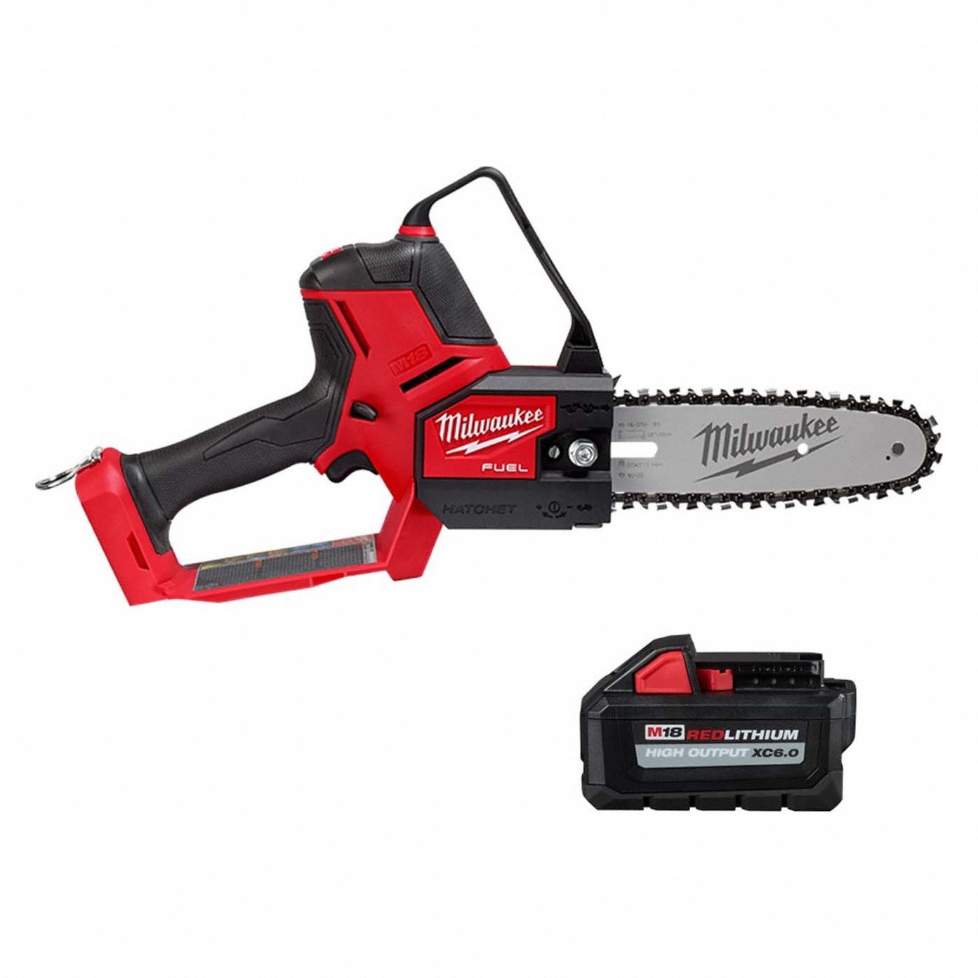 MILWAUKEE, Top Handle, Auto Chain Oiler, BatteryPowered Chainsaw Kit