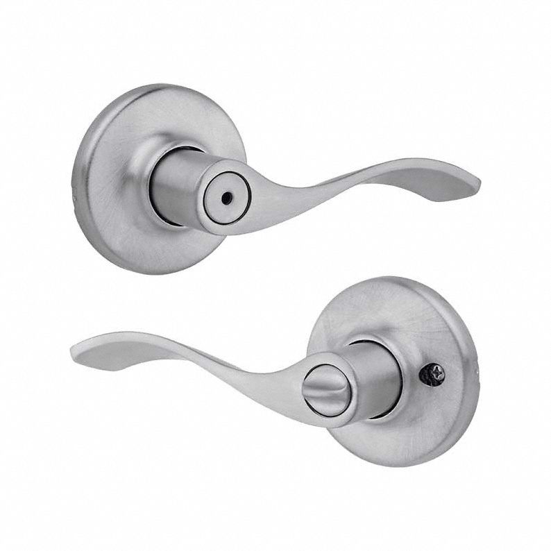 Door Lever Lockset: Privacy Lever Locksets, Chrome, ADA Compliant