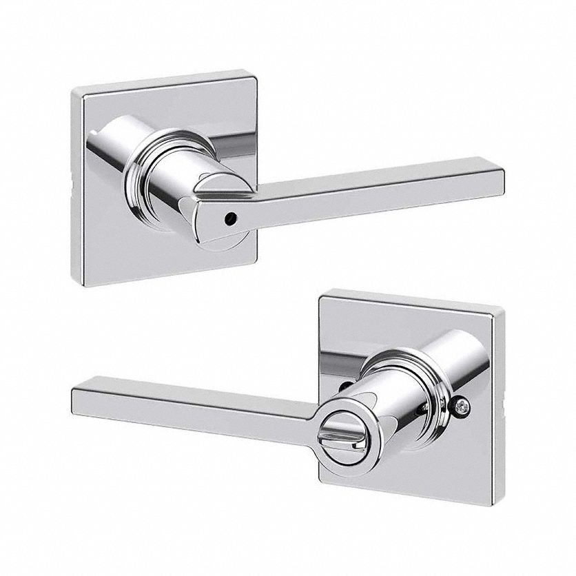 Door Lever Lockset: Privacy Lever Locksets, Chrome, ADA Compliant