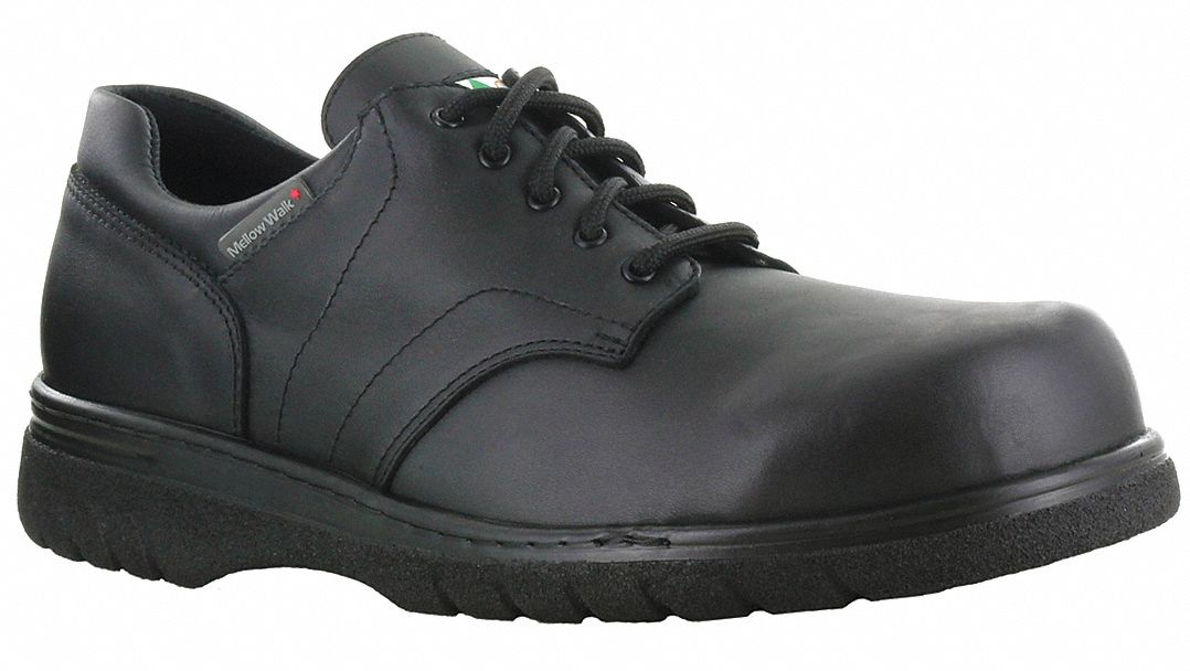 MELLOW WALK Safety Shoe, Men Dress, Blk, 10.5Sz, 4E W, PR 300D76