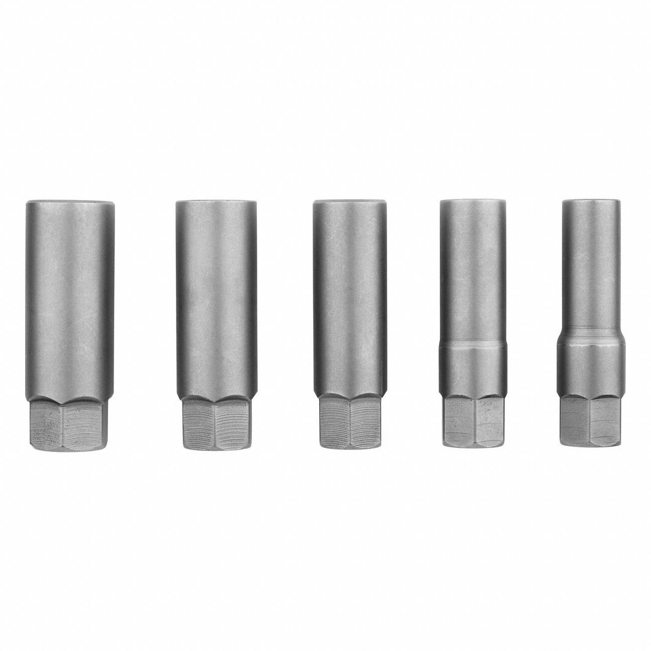 IRWIN HANSON, Reverse Spiral Flute Deep Well Bolt Extractor, 5 Pieces