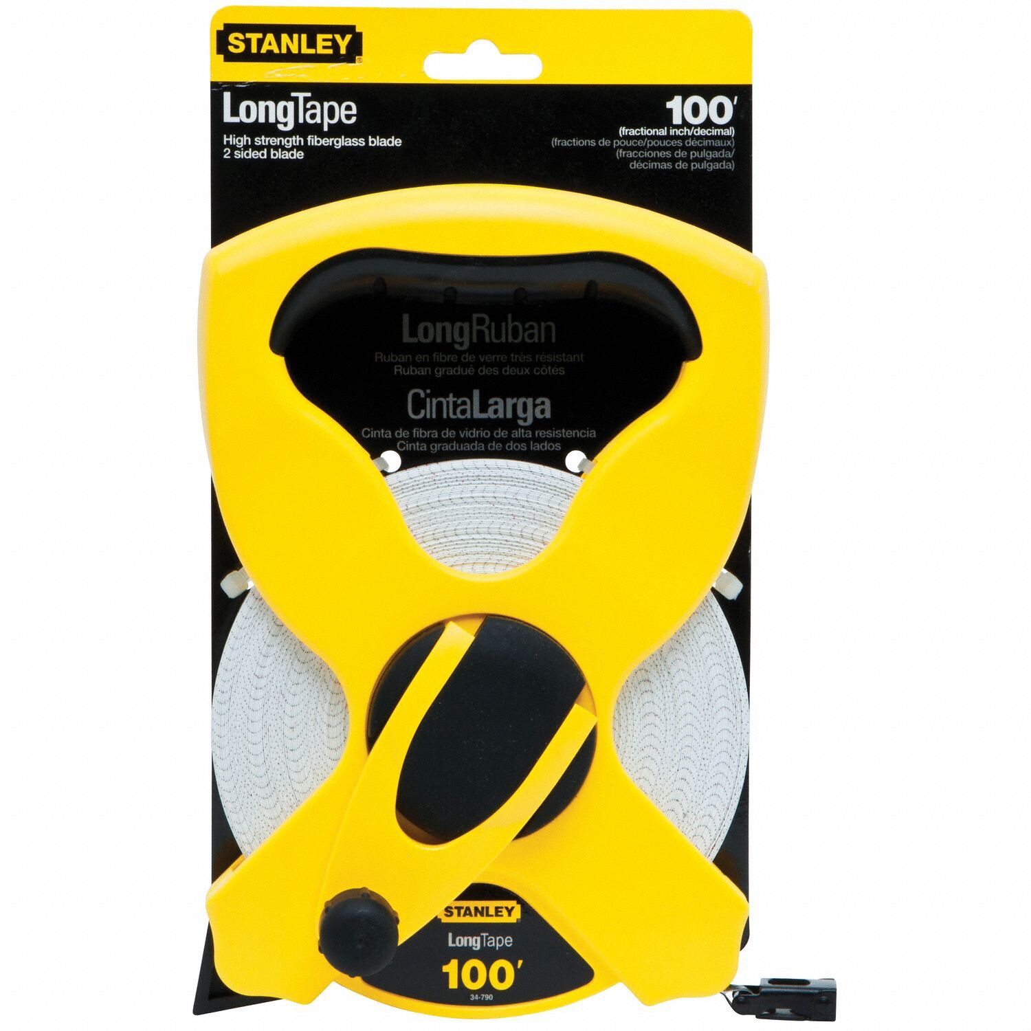 Tape Measure 1/2 Inx100 ft Yellow/Black