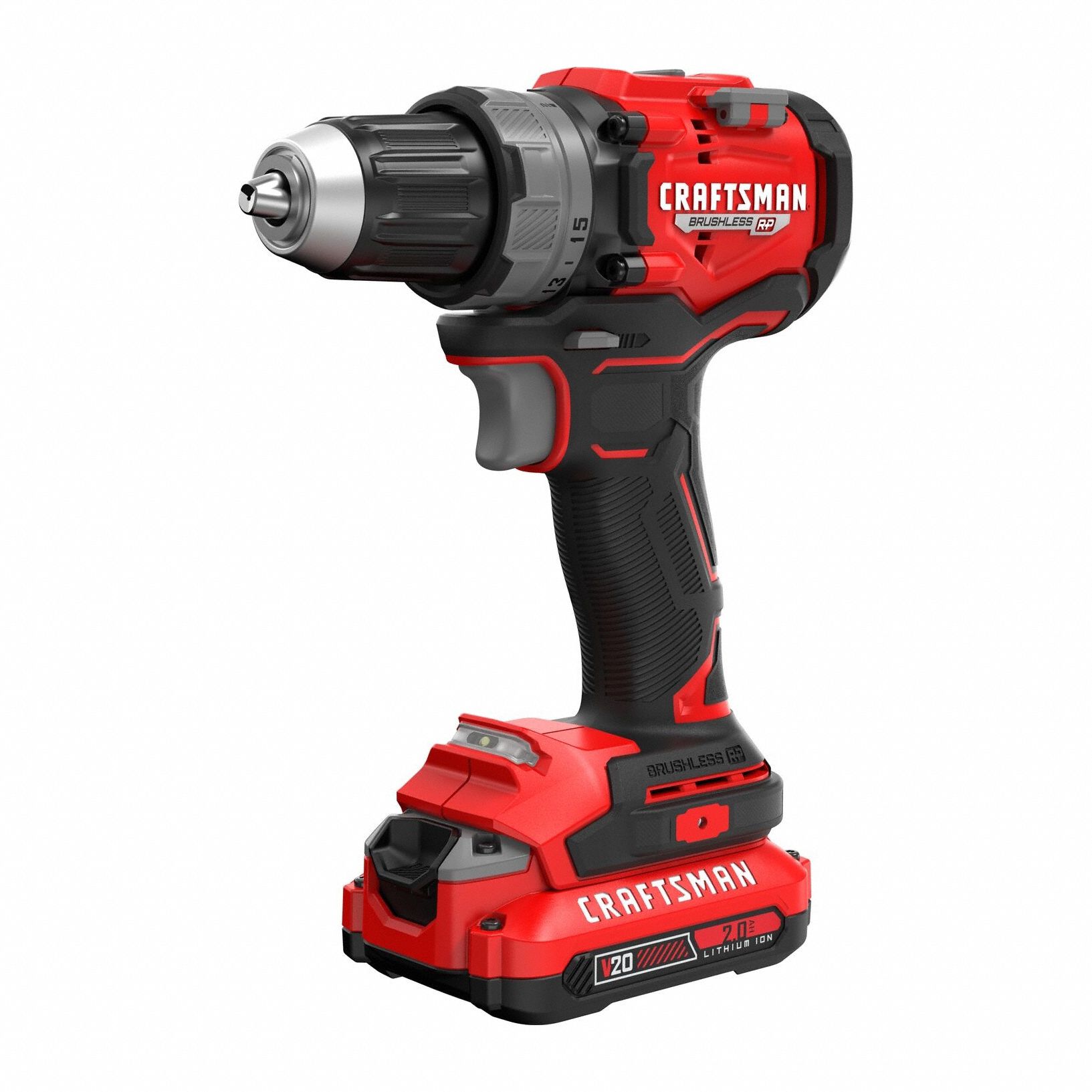 Drill-Driver Kit: 20V MAX*, 1/2 in Chuck, 2, 000 RPM Max., Brushless, Battery Included