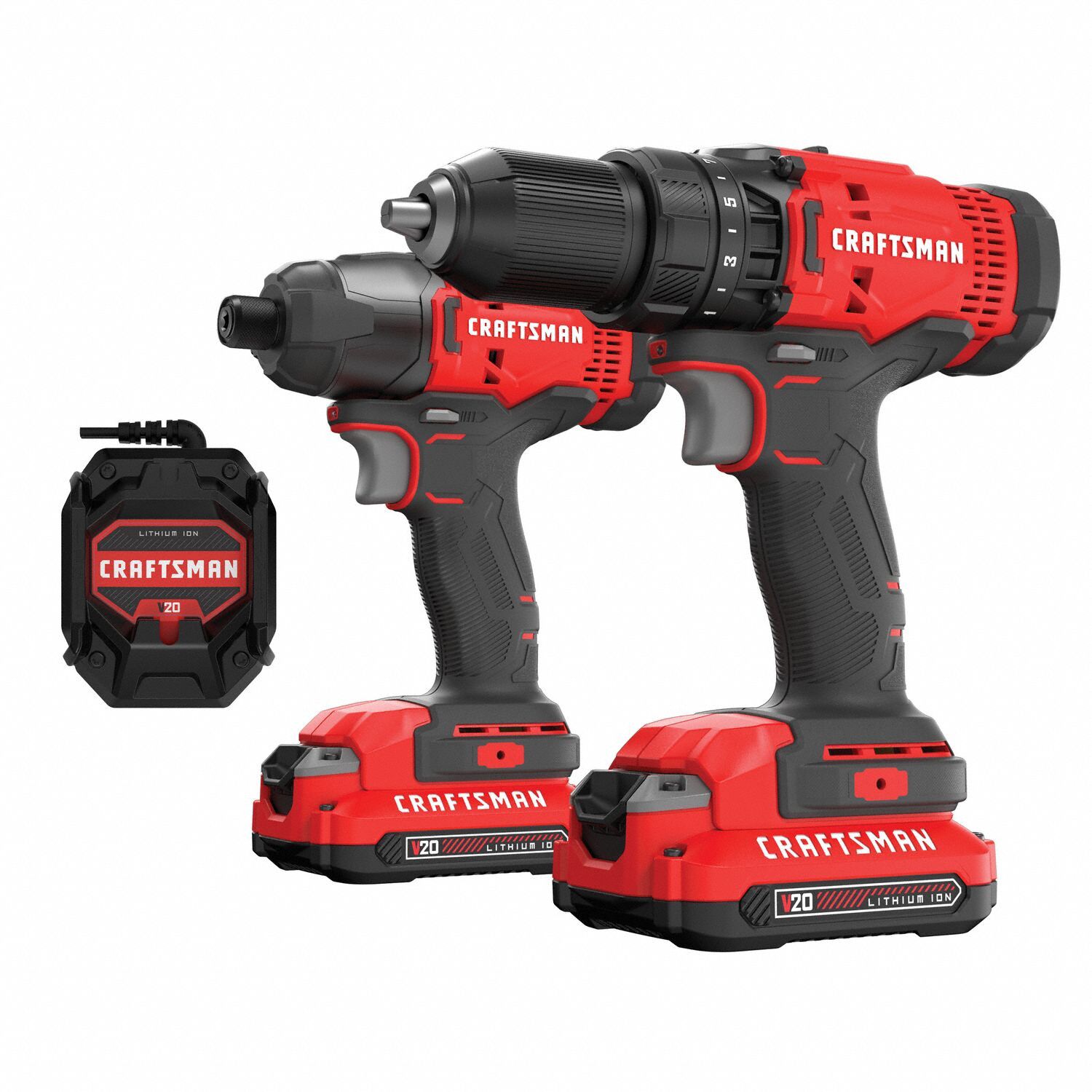 CRAFTSMAN Cordless Combination Kit: 2 Tools, Circular Saw/Drill/Driver, 20 V DC Volt, V20*, CMCB201 (MPN CMCK200C2). Key specifications — attr1176460: Circular Saw.