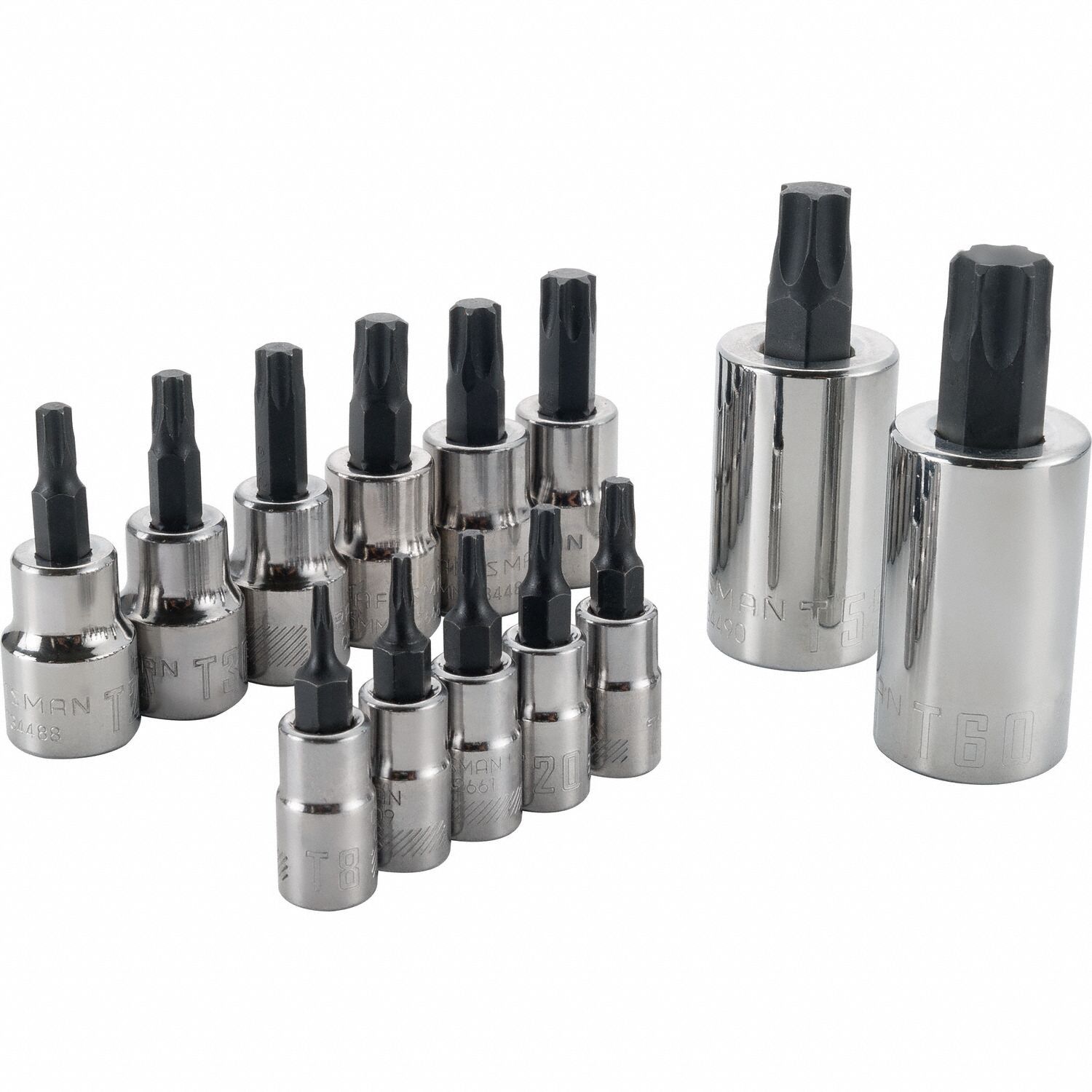 CRAFTSMAN, 1/4 in, 3/8 in Drive Size, 13 Pieces, Socket Bit
