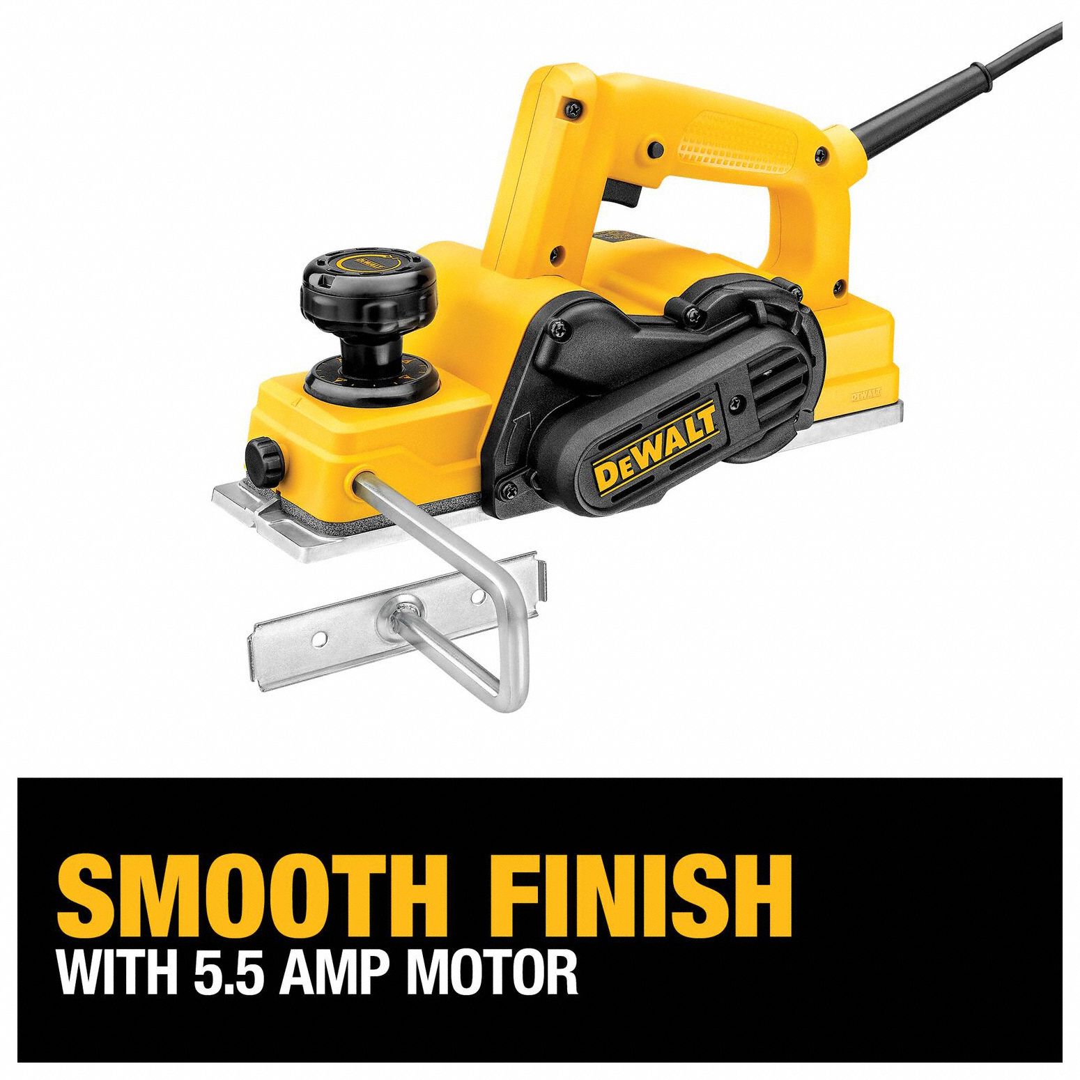 DEWALT Corded Hand Planer Kit Flat, 120V AC, 5.5 A, 3 1/4 in Blade Wd