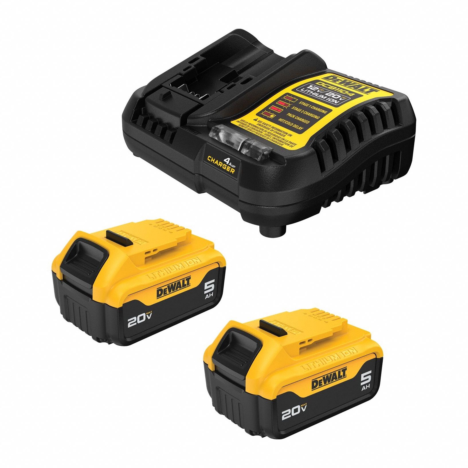 Battery Kit: 20V MAX*, 5 Ah, 2 Batteries Included, Charger Included, 20V DC