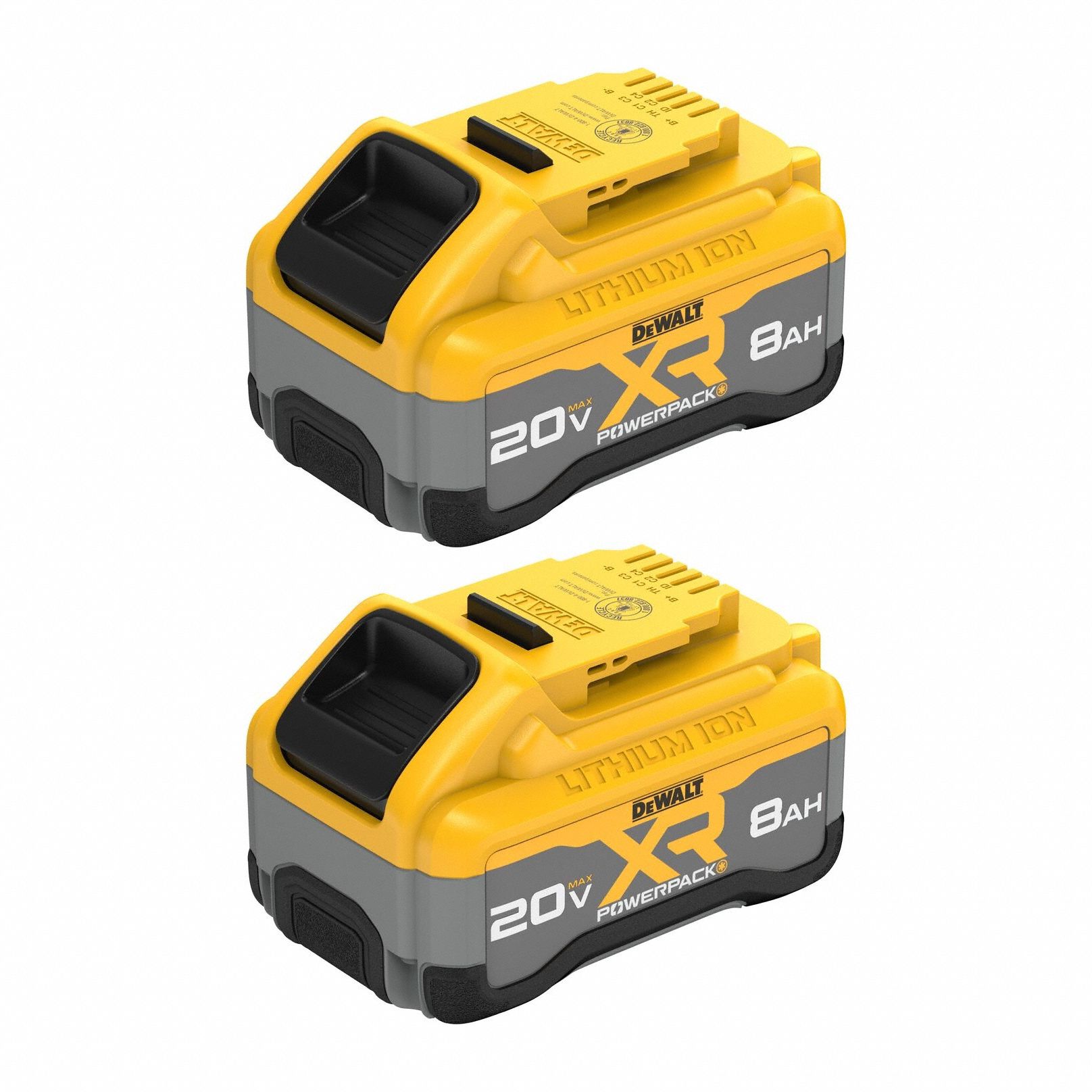 Battery: 20V MAX*, 8 Ah, 2 Batteries Included, 20V DC