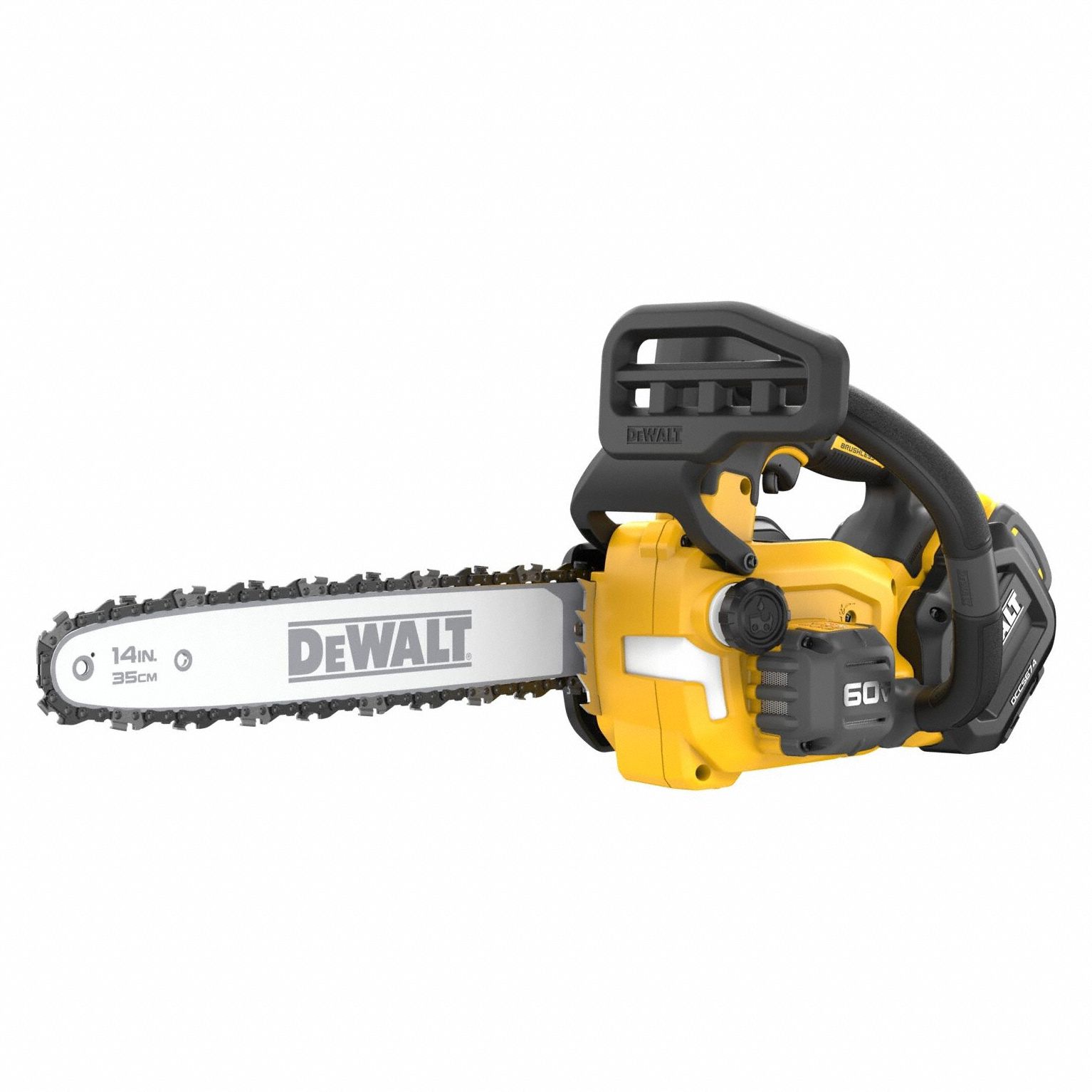 DEWALT, 14 in Bar Lg, Top Handle, Battery-Powered Chainsaw Kit - 814LR5 ...