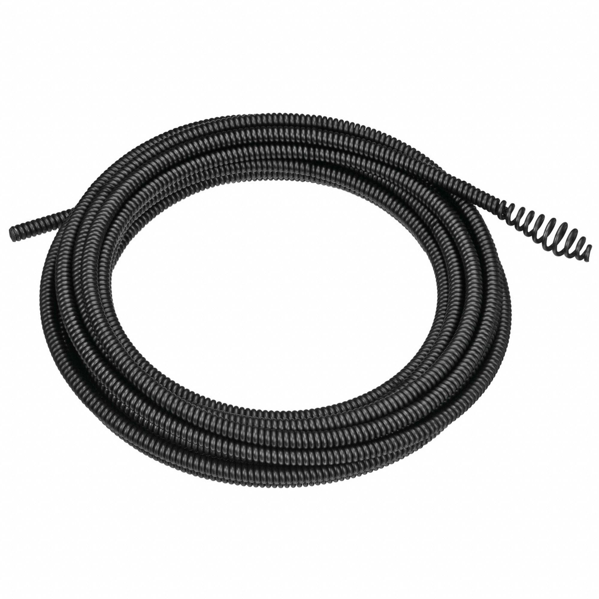 Drain Cleaning Cable: 5/16 in Dia., 25 ft Lg., Inner Core, Bulb Auger, Use with DCD200
