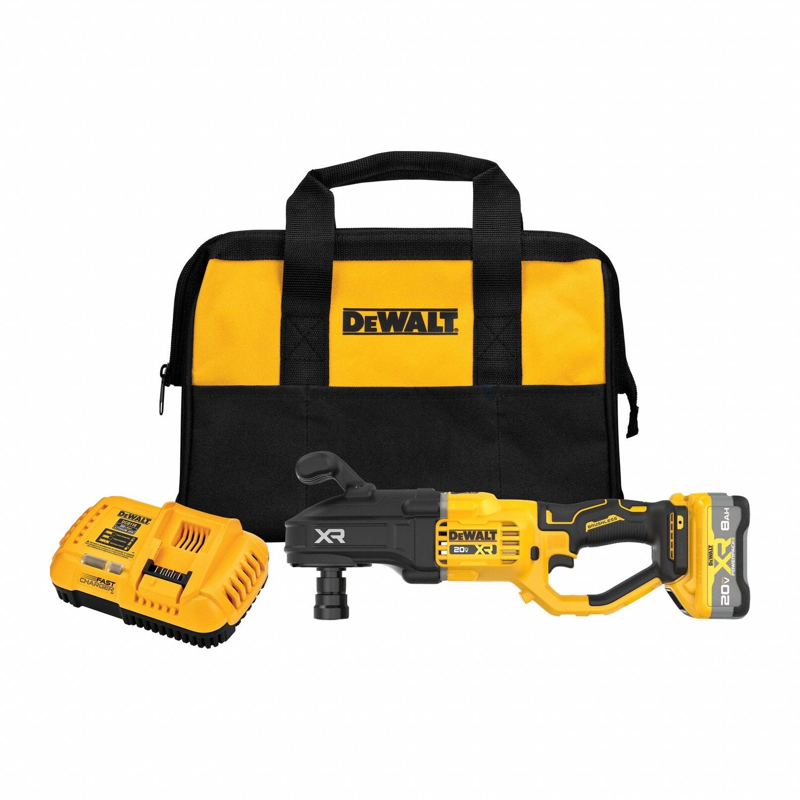 Drill: 1 Battery, 1 Charger, 1 Battery, 1 Charger, 7/16 in Chuck Size, Keyed, Brushless, (1) 8.0 Ah