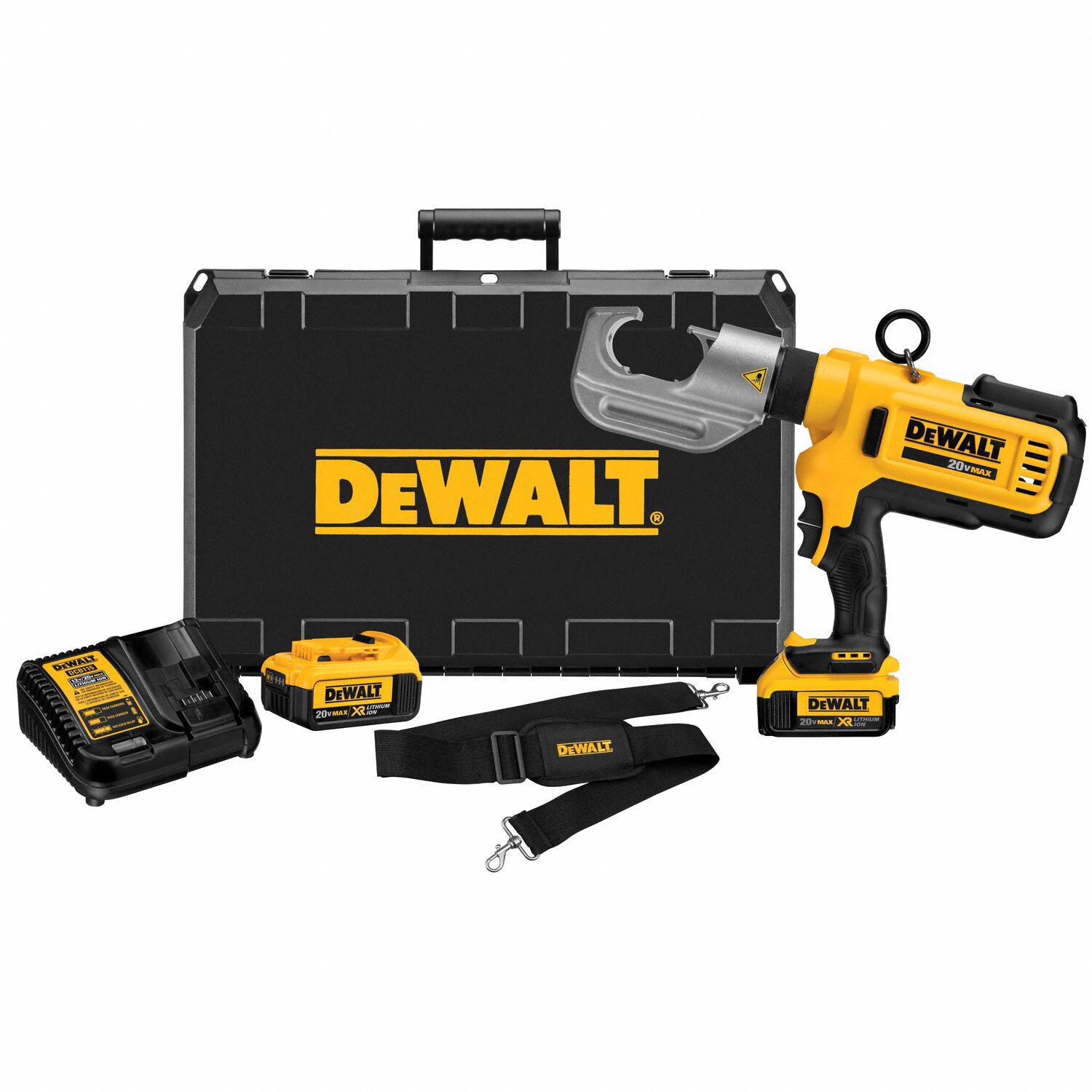 Cordless Crimping Tool Kit: 20 V, Die Head, 750 kcmil Max Copper, For U Dies, C-Head Head
