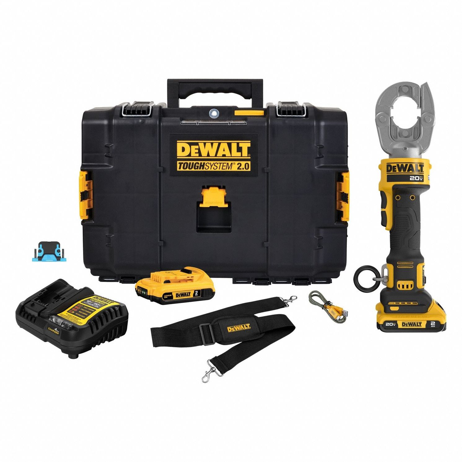 Crimping Tool: 20 V, Die Head, 600 kcmil Max Copper, For U Dies, Latching Head, 7.3 ton Force