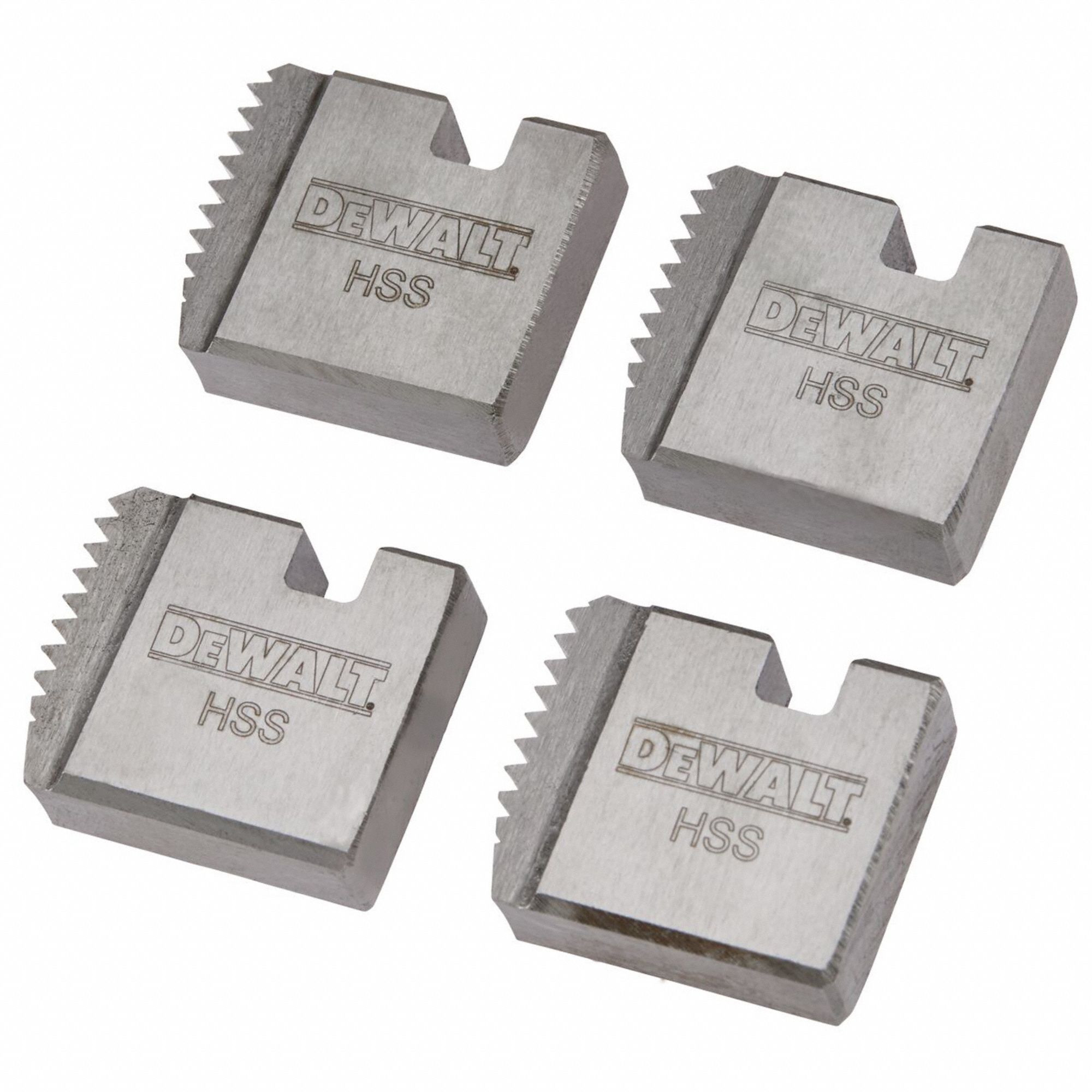 Threading Machine Die Head Set: For DEWALT Handheld Heads, 1 1/2 in Pipe, Stainless Steel, NPT