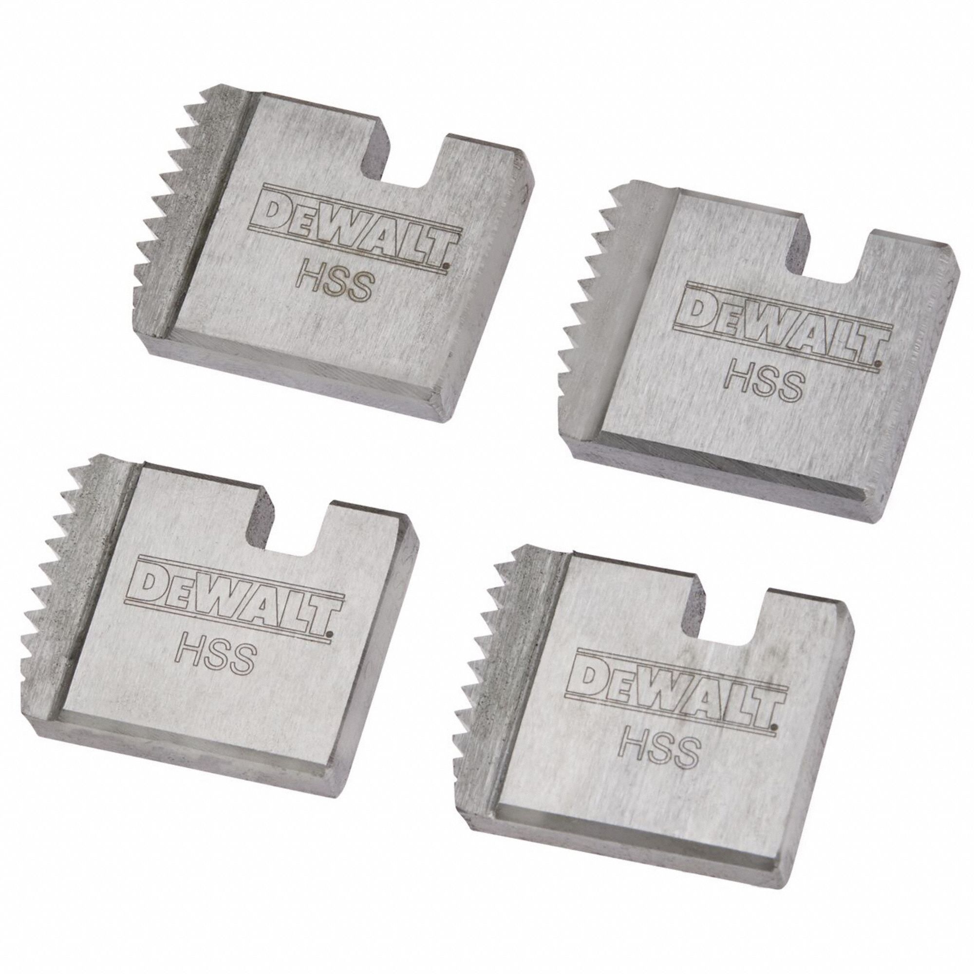 Threading Machine Die Head Set: For DEWALT Handheld Heads, 1 1/4 in Pipe, Stainless Steel, NPT