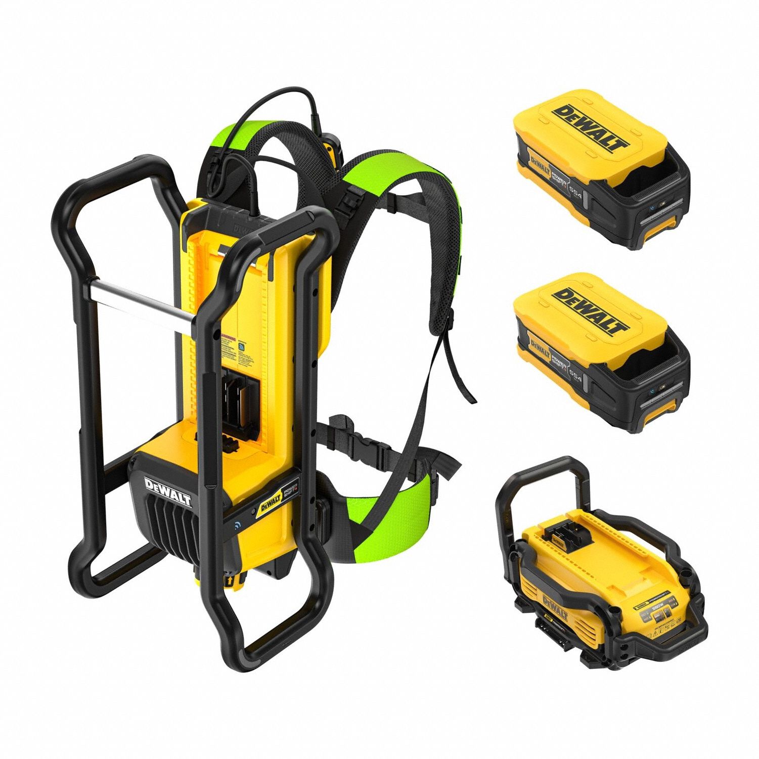 Concrete Vibrator: Backpack, 12, 000 vpm Vibrations per Minute, Brushless Motor, 10.0 Ah