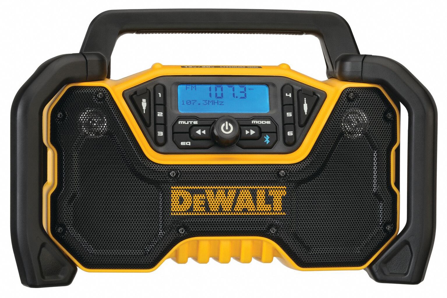 Radio: Radio, 12V MAX*/20V MAX*/FLEXVOLT®, AM/FM/Auxiliary/Bluetooth®/USB, USB, 12V DC/20V DC