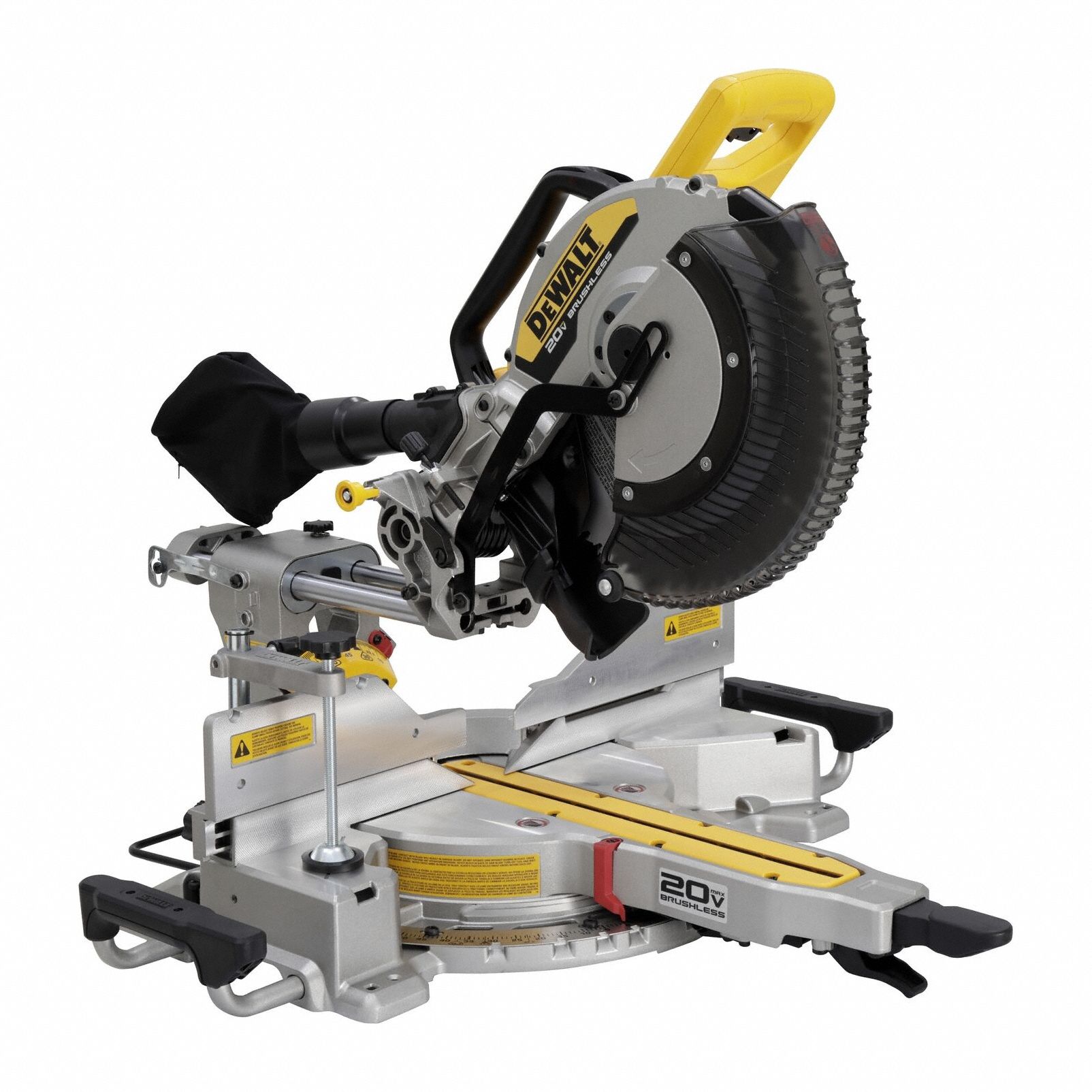 Miter Saw: Tool Only, 12 in Blade Dia., 3, 800 RPM Max. Blade Speed, Sliding, 20 V DC Volt