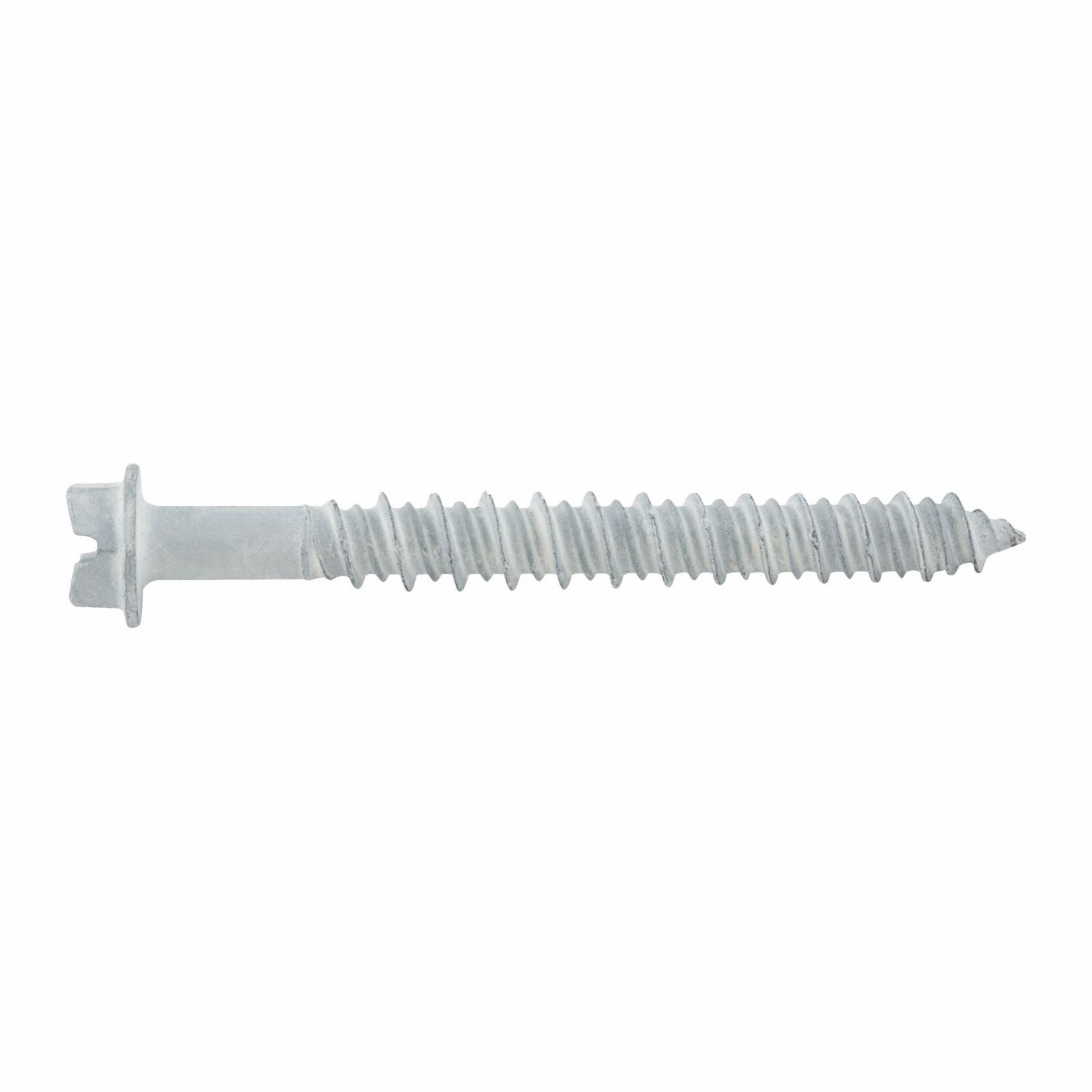 Screw Anchor: 1 1/4 in Overall Lg, 3/16 in Dia, Steel, Stalgard®, Hex, Hex, Steel, 2, 500 PK