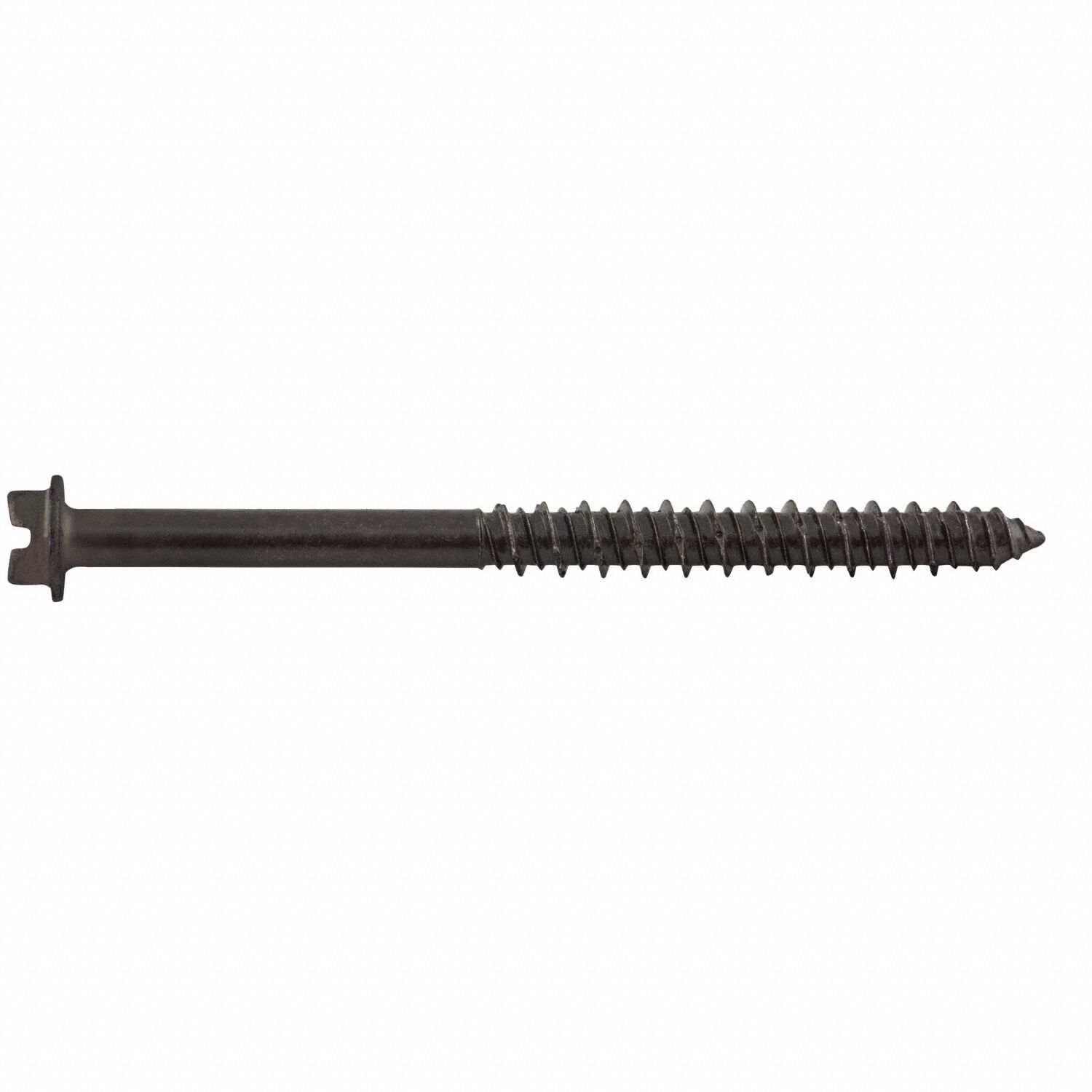 Screw Anchor: 4 in Overall Lg, 3/16 in Dia, Steel, Stalgard®, Hex, Hex, Steel, 500 PK