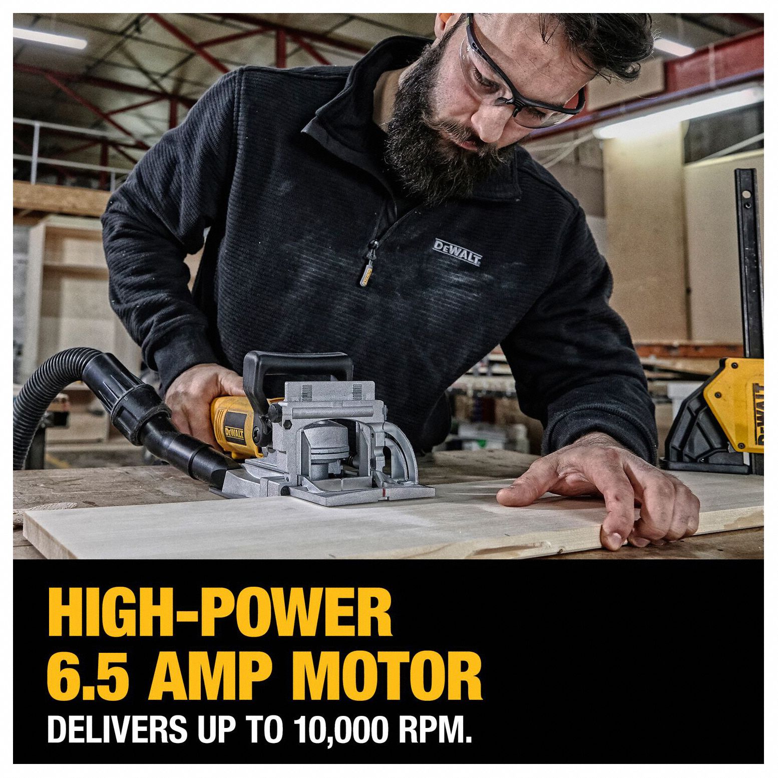 DEWALT Corded Biscuit Joiner Kit 120V AC, 6.5 A, 13/16 in Max. Cutting