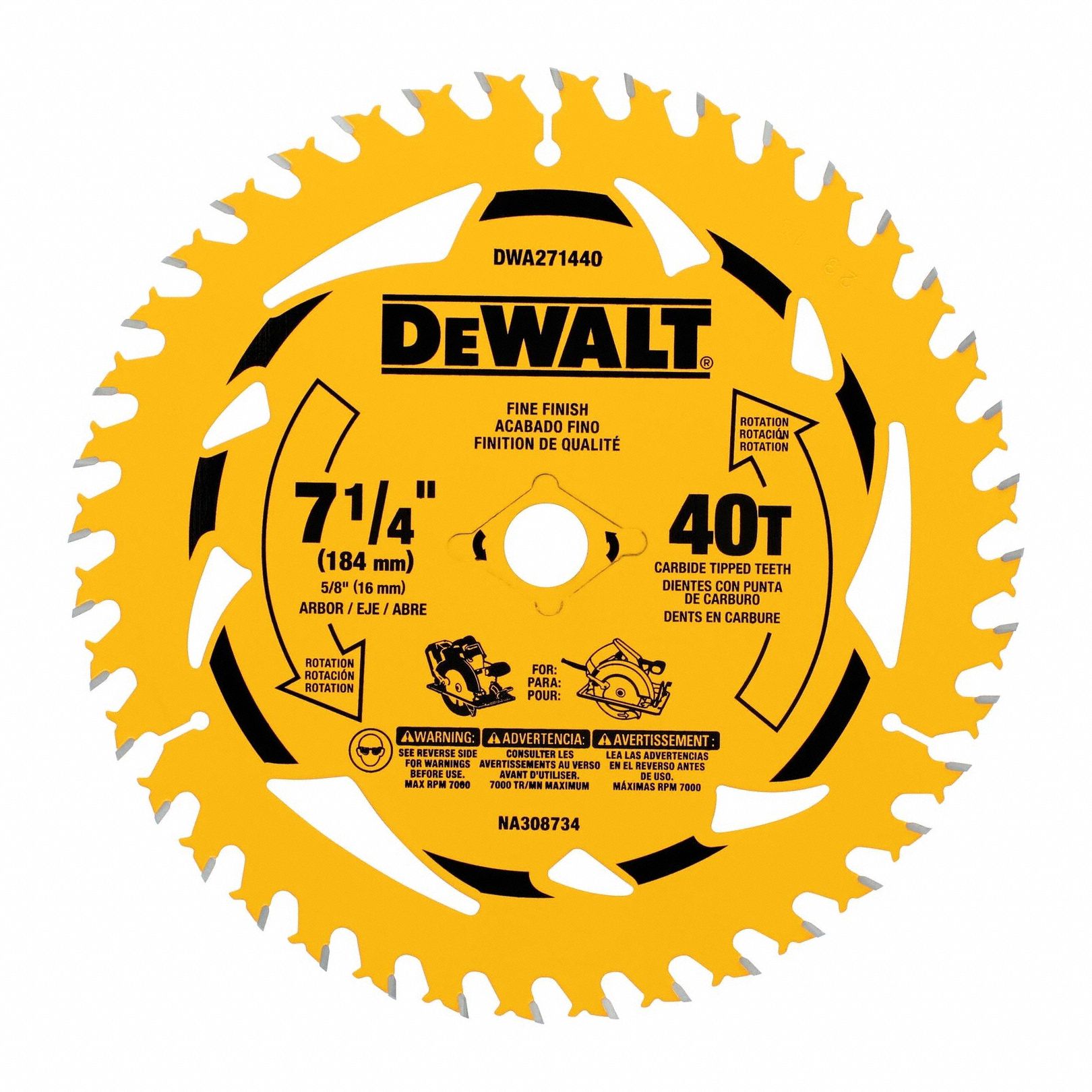 Circular Saw Blade 7.25 in Dia
