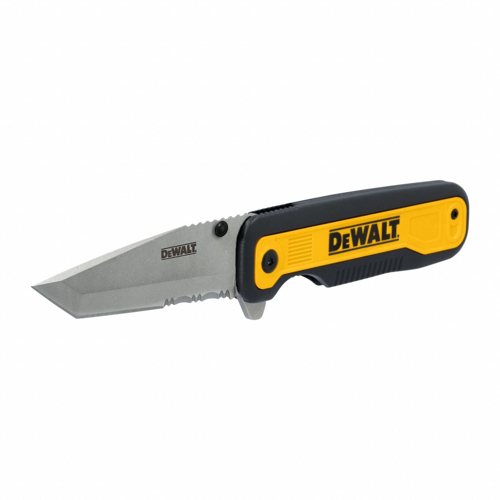 Folding Knife: 3 1/4 in Blade Lg, 4 1/2 in Closed Lg, 7 3/4 in Overall Lg, Aluminum, Serrated