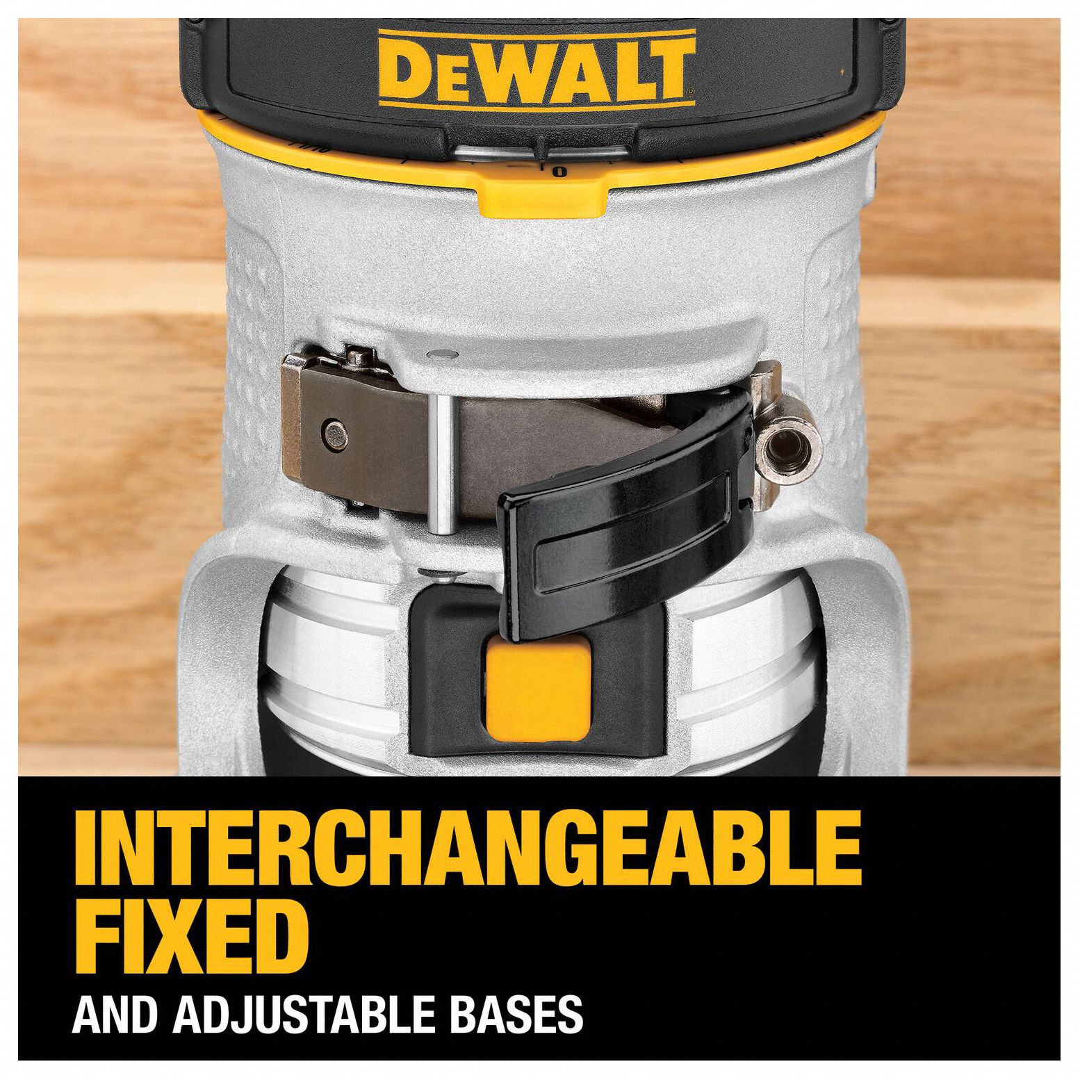 DEWALT Router Compact, Fixed and Plunge Base, 1.25 hp, Variable Speed