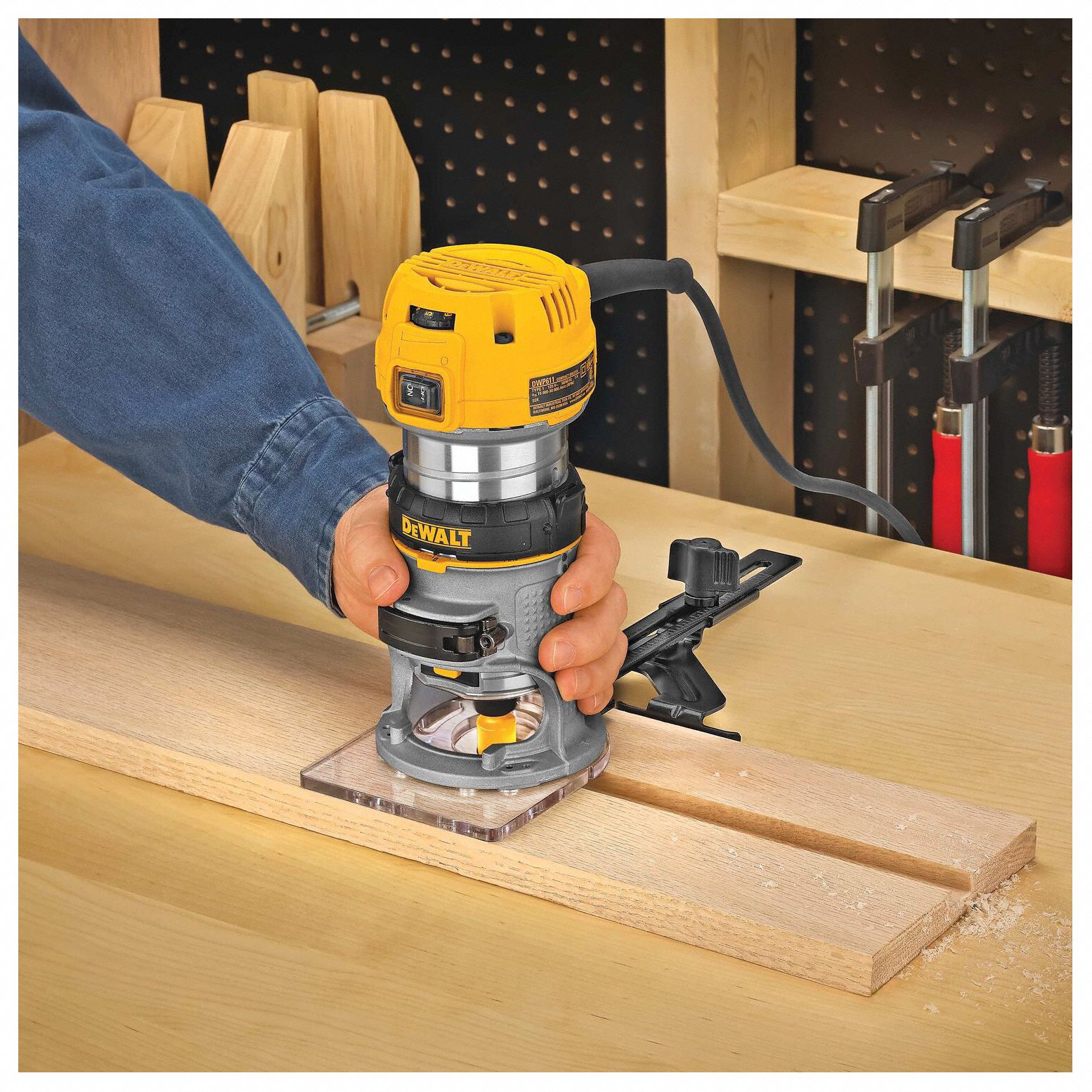 DEWALT Router: Compact, Fixed Base, 1.25 hp, Variable Speed, 27,000 RPM ...