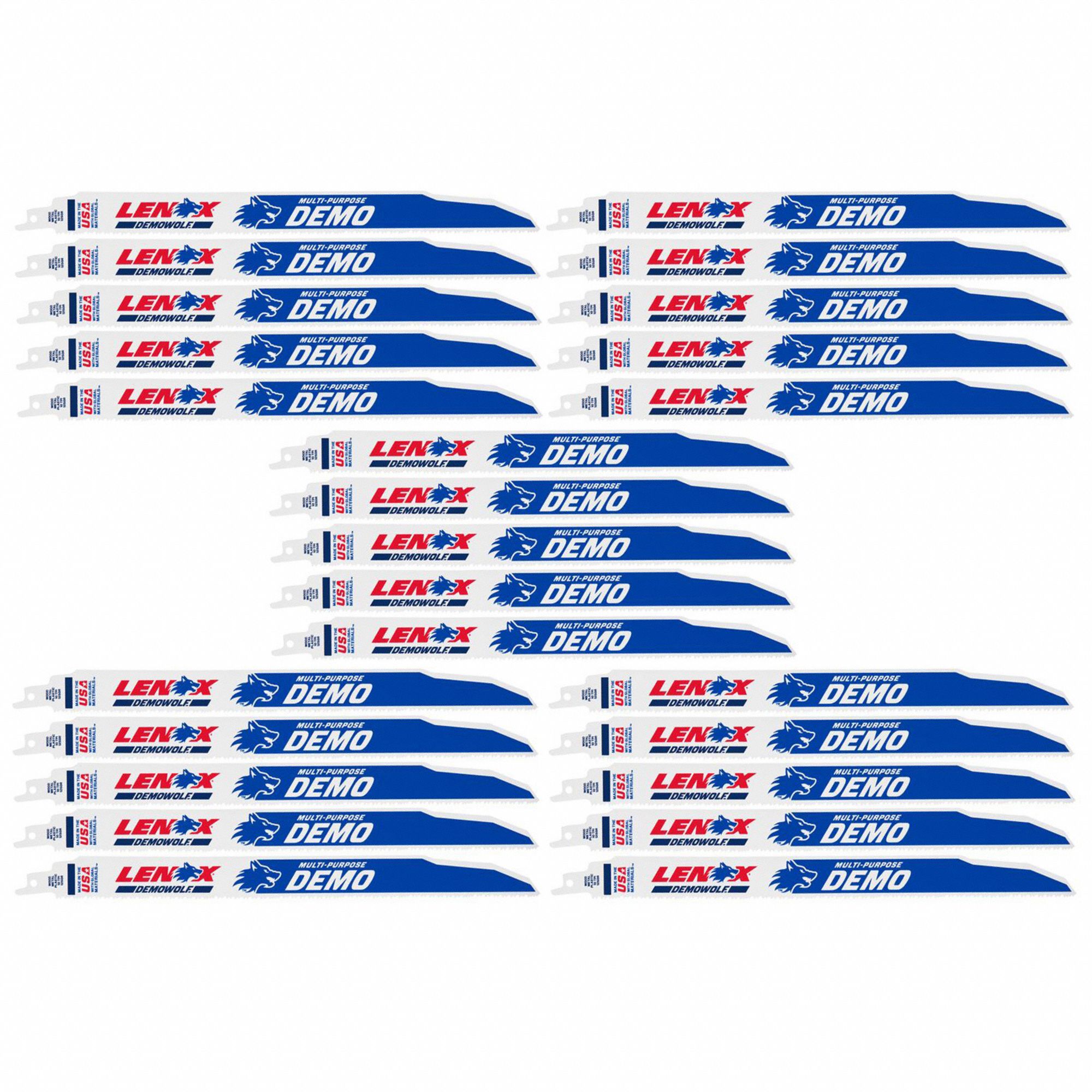 Reciprocating Saw Blade: 10 Teeth per Inch, 12 in Blade Lg, 0.5 in Blade Thick, Steel, 25 PK