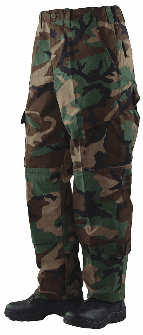 Tactical Pants: Size M, Woodland, Fits 32 in to 34 in Waist, 30 in Inseam, Gen