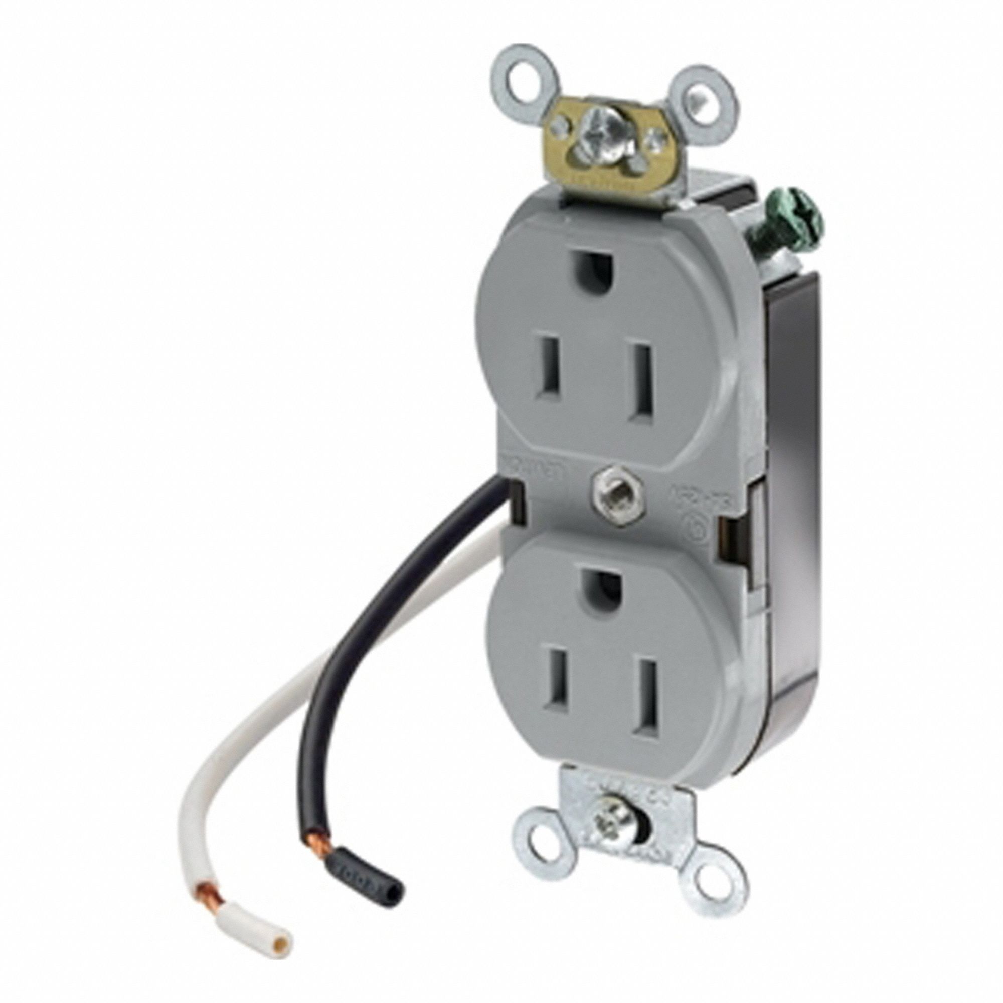 Leaded Dup 15A 125V Self-Gr Gry