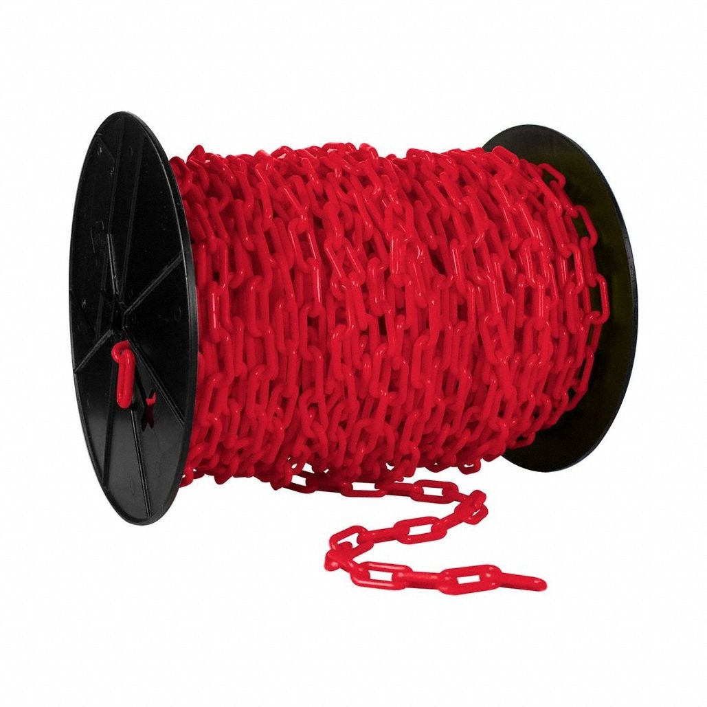 CHAIN PLASTIC #6 RED REEL 1.5 X 200
