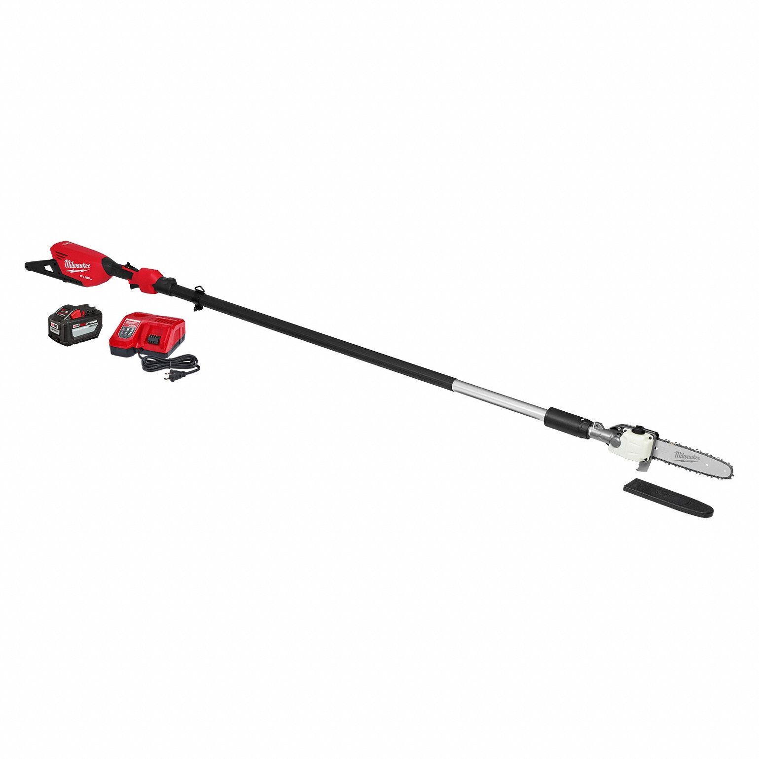 Battery-Powered Pole Saw Kit: 10 in Blade Lg, 9 ft to 13 ft Reach, 12.0 Ah, 18 V