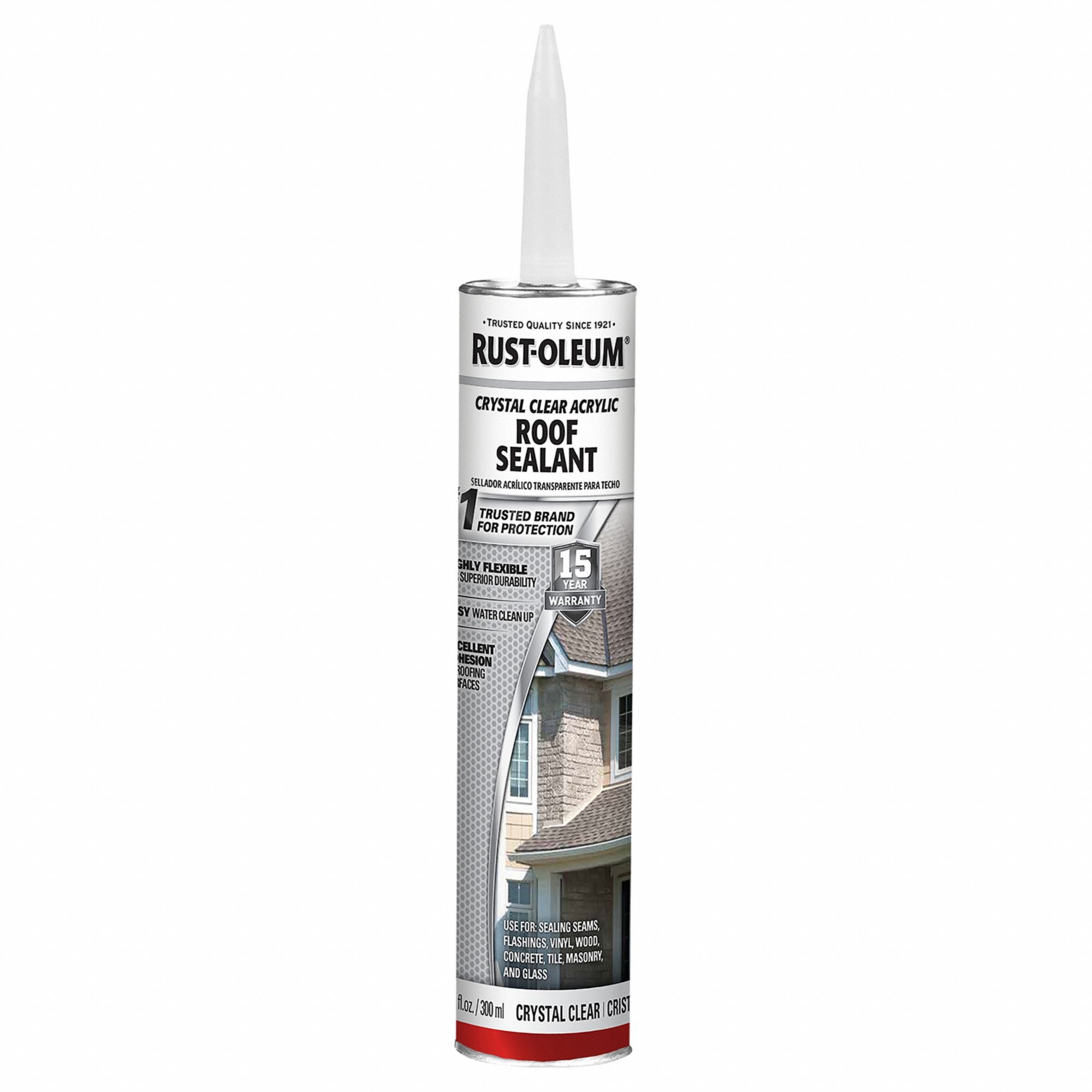 Roof Sealant: Acrylic Roof Coatings, Elastomeric Acrylic, Clear, 10.1 oz Container Size